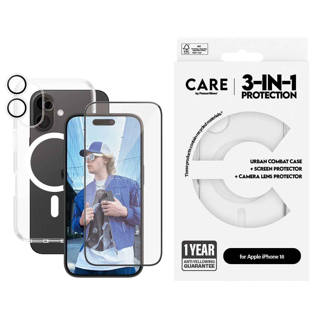 care-by-panzerglass-flagship-3-in-1-set-f-r-iphone-16 image 2