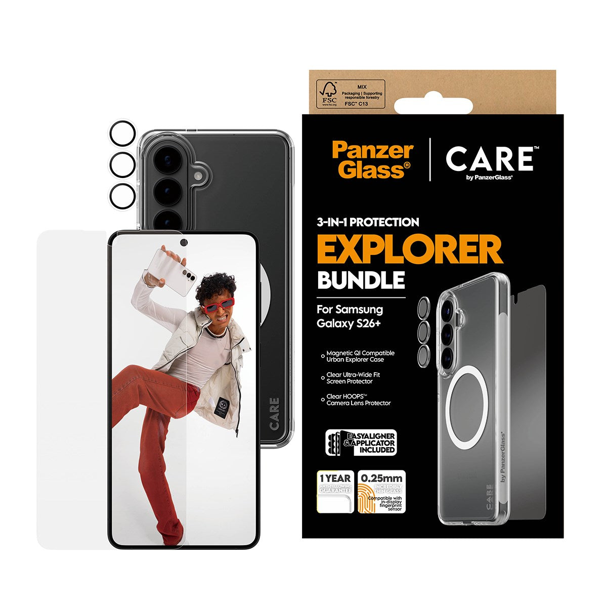 panzerglass-care-3-in-1-set-samsung-galaxy-s26-ultra-wide-fit image 2