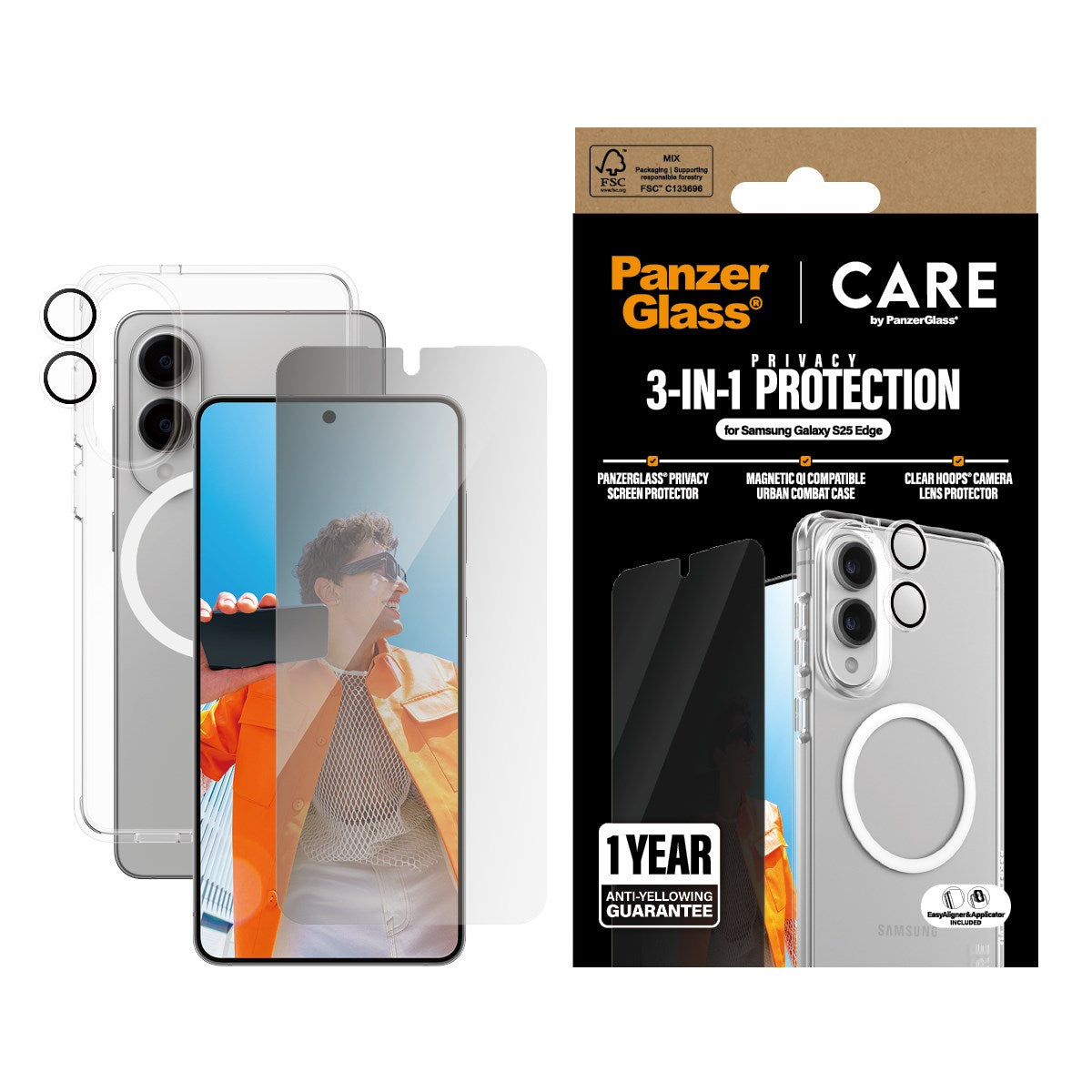panzerglass-care-3-in-1-privacy-bundle-samsung-galaxy-s25-edge-5g-privacy-displa image 2