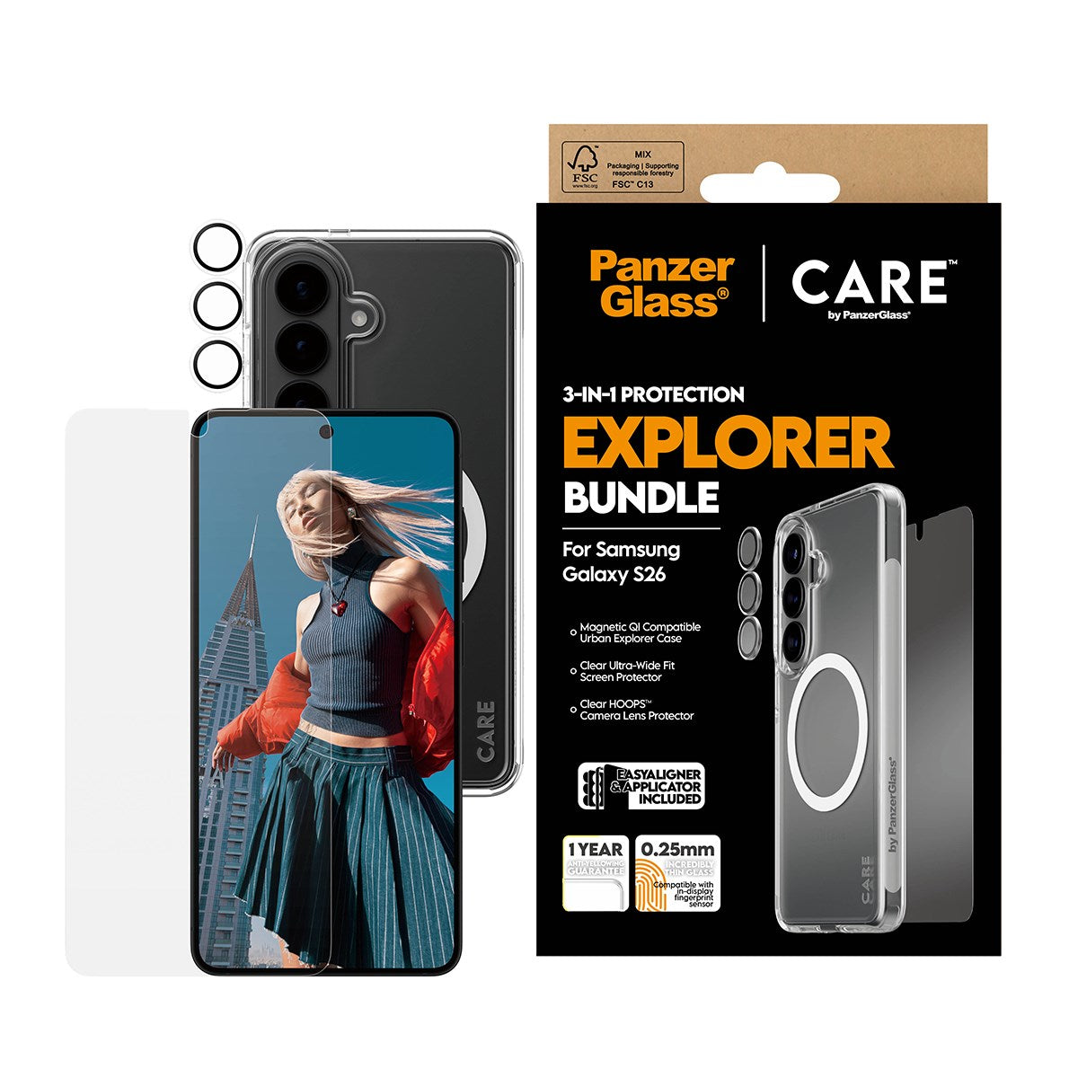 panzerglass-care-3-in-1-set-f-r-samsung-galaxy-s26-displayschutz-bundle image 2