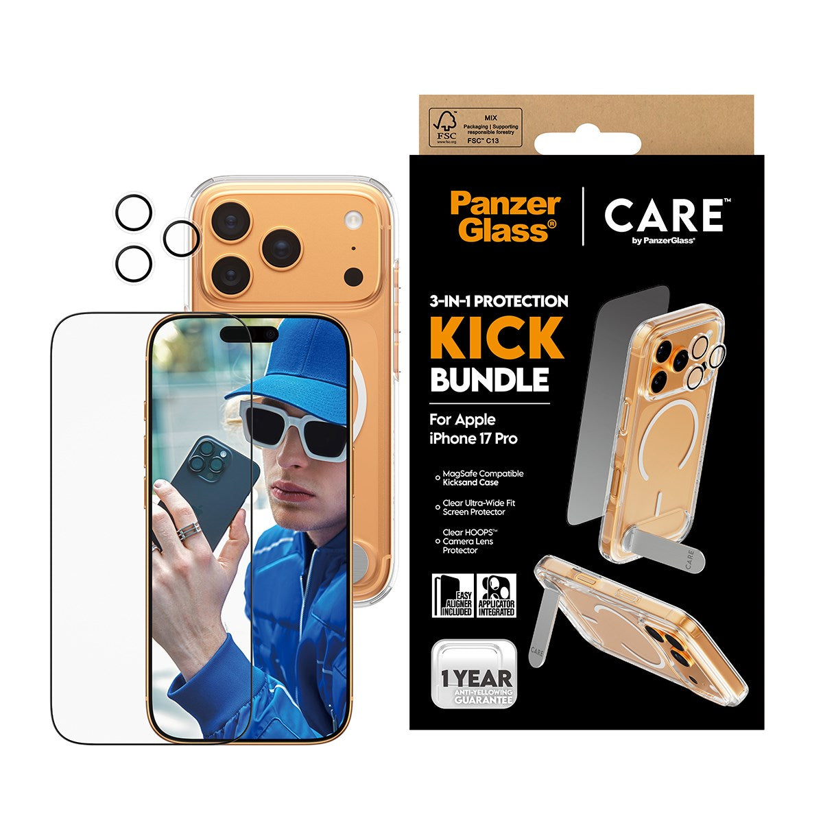 care-by-panzerglass-3-in-1-kick-set-iphone-17-pro-mit-displayschutz-h-lle-und-ka image 2