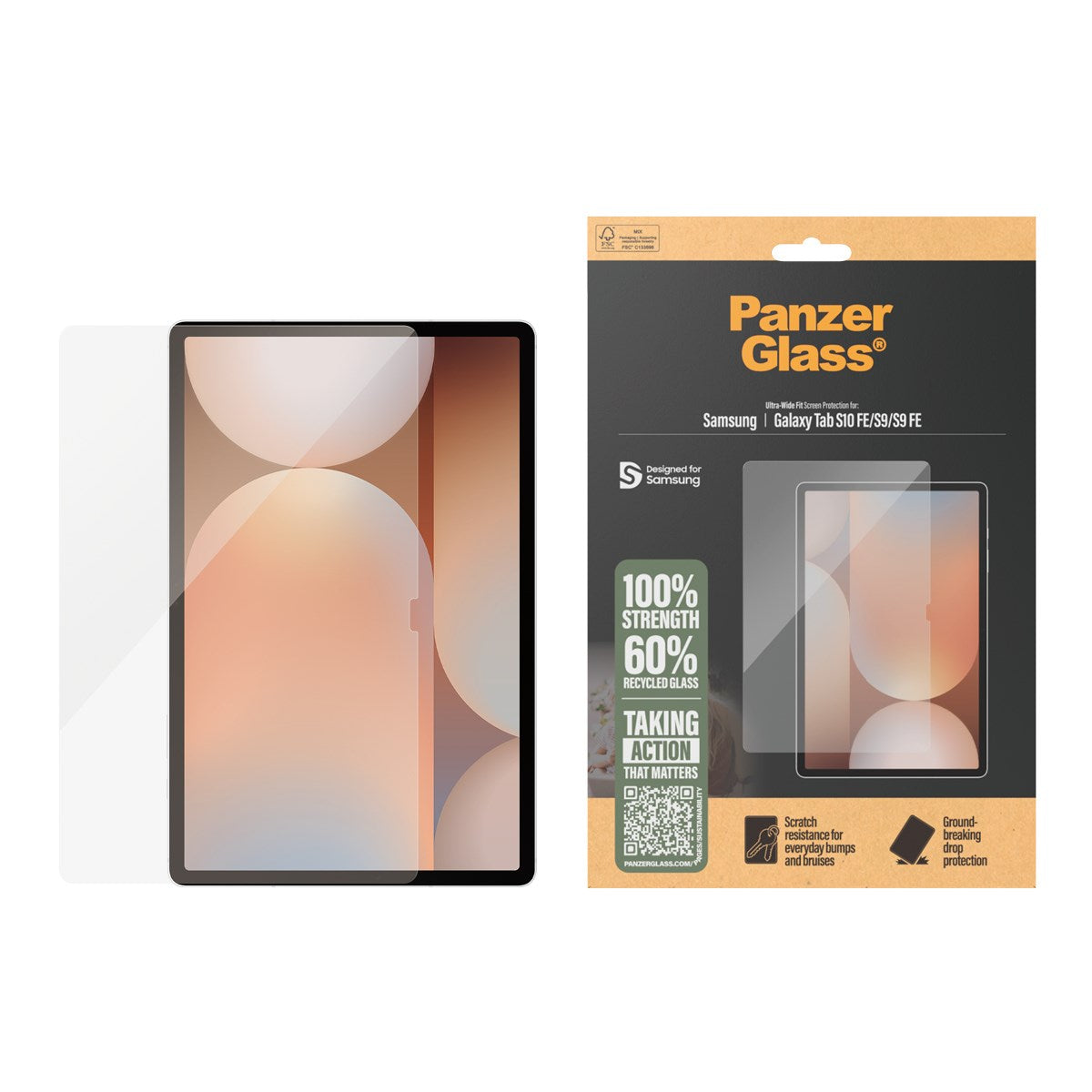 panzerglass-displayschutz-samsung-galaxy-tab-s10-fe-s9-s9-fe-5g-ultra-wide-fit image 2