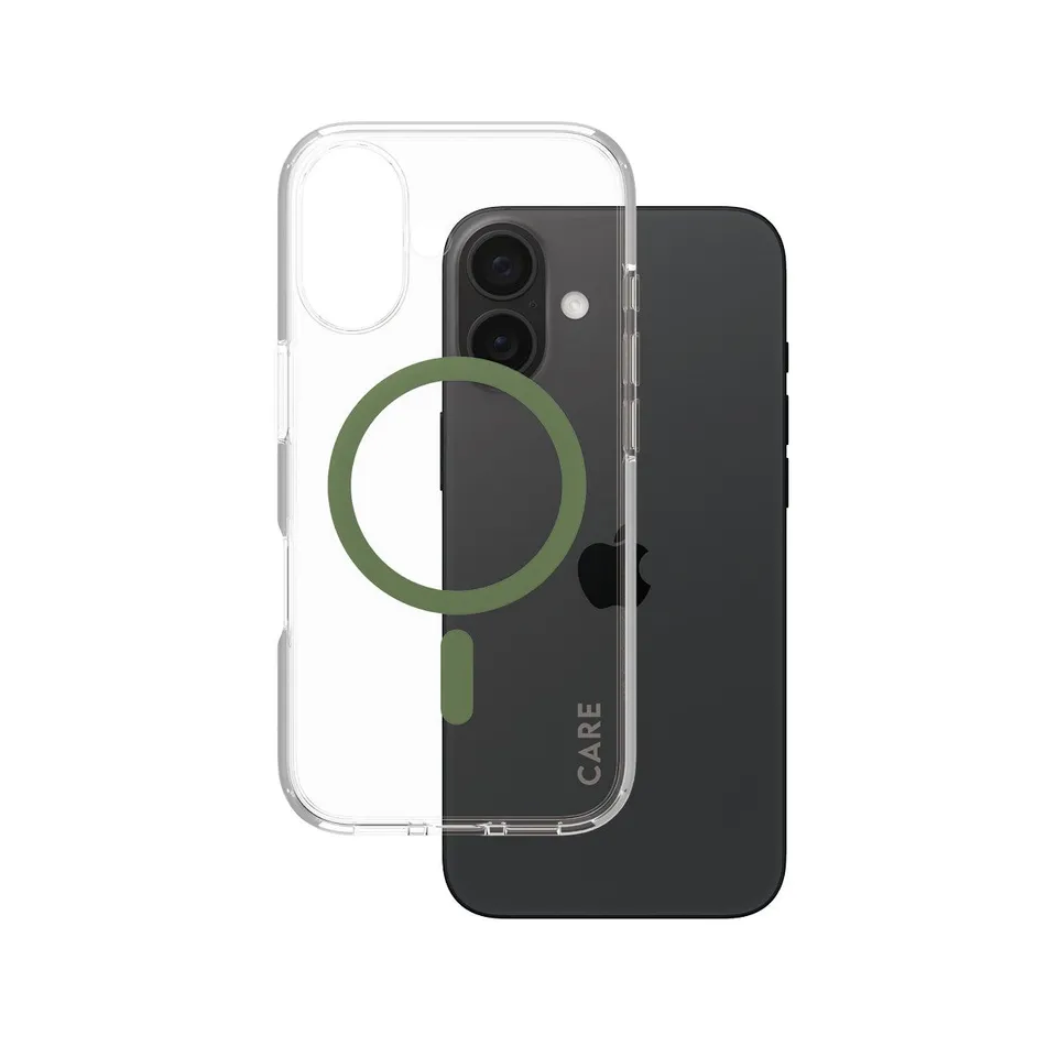 care-by-panzerglass-urban-combat-case-transparent-gr-n-magsafe-iphone-16 image 1
