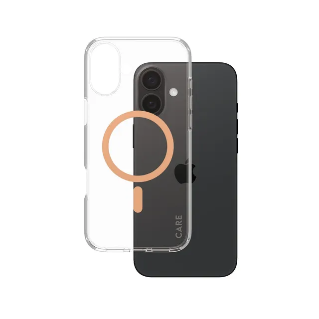 care-by-panzerglass-urban-combat-case-iphone-16-plus-transparent-peachy-magsafe image 1