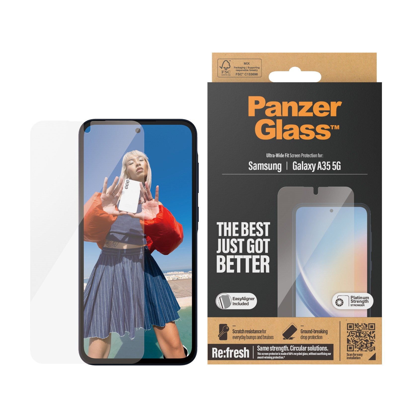 panzerglass-displayschutz-samsung-galaxy-a35-5g-ultra-wide-fit-mit-easyaligner image 2