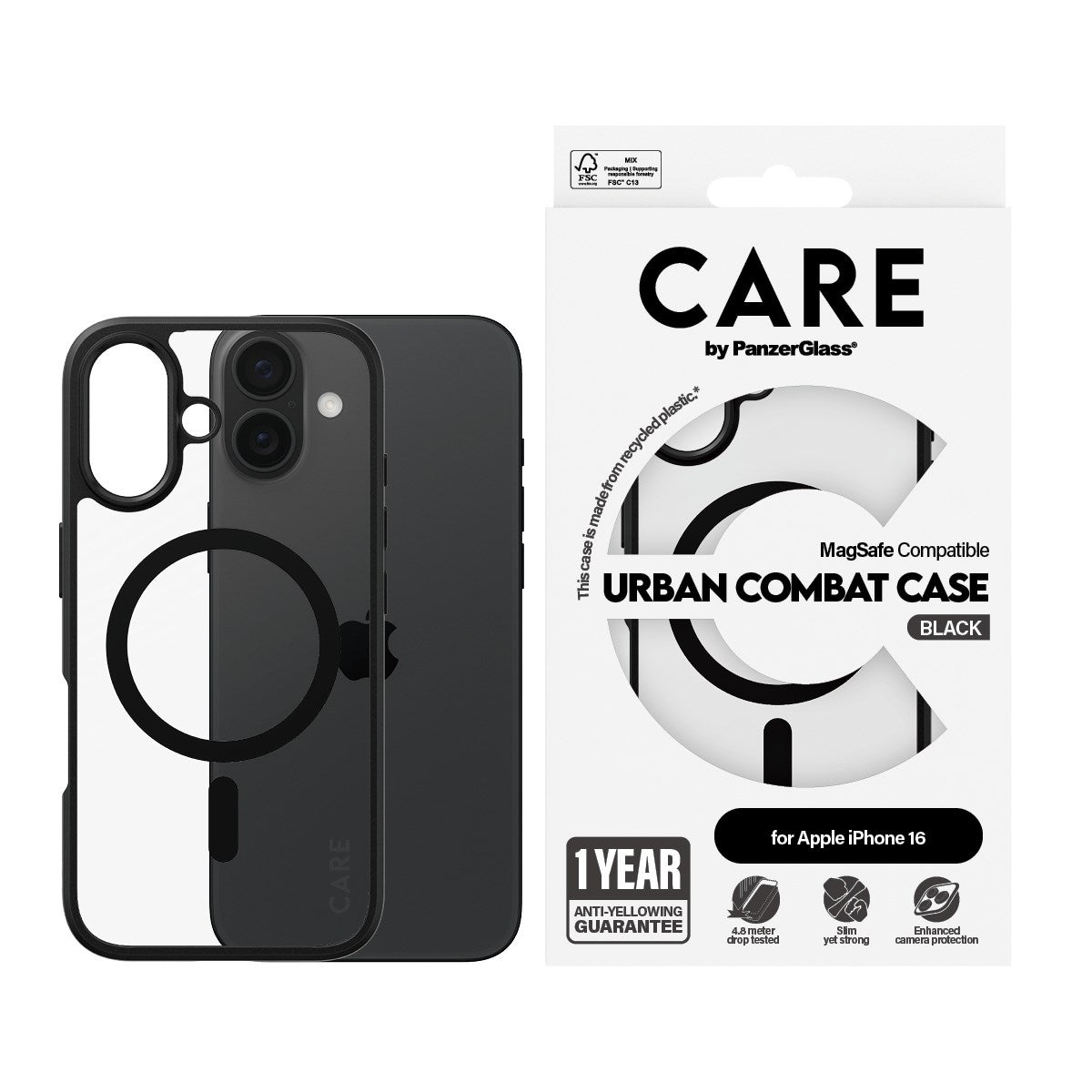 care-by-panzerglass-urban-combat-case-transparent-mit-magsafe-iphone-16 image 2