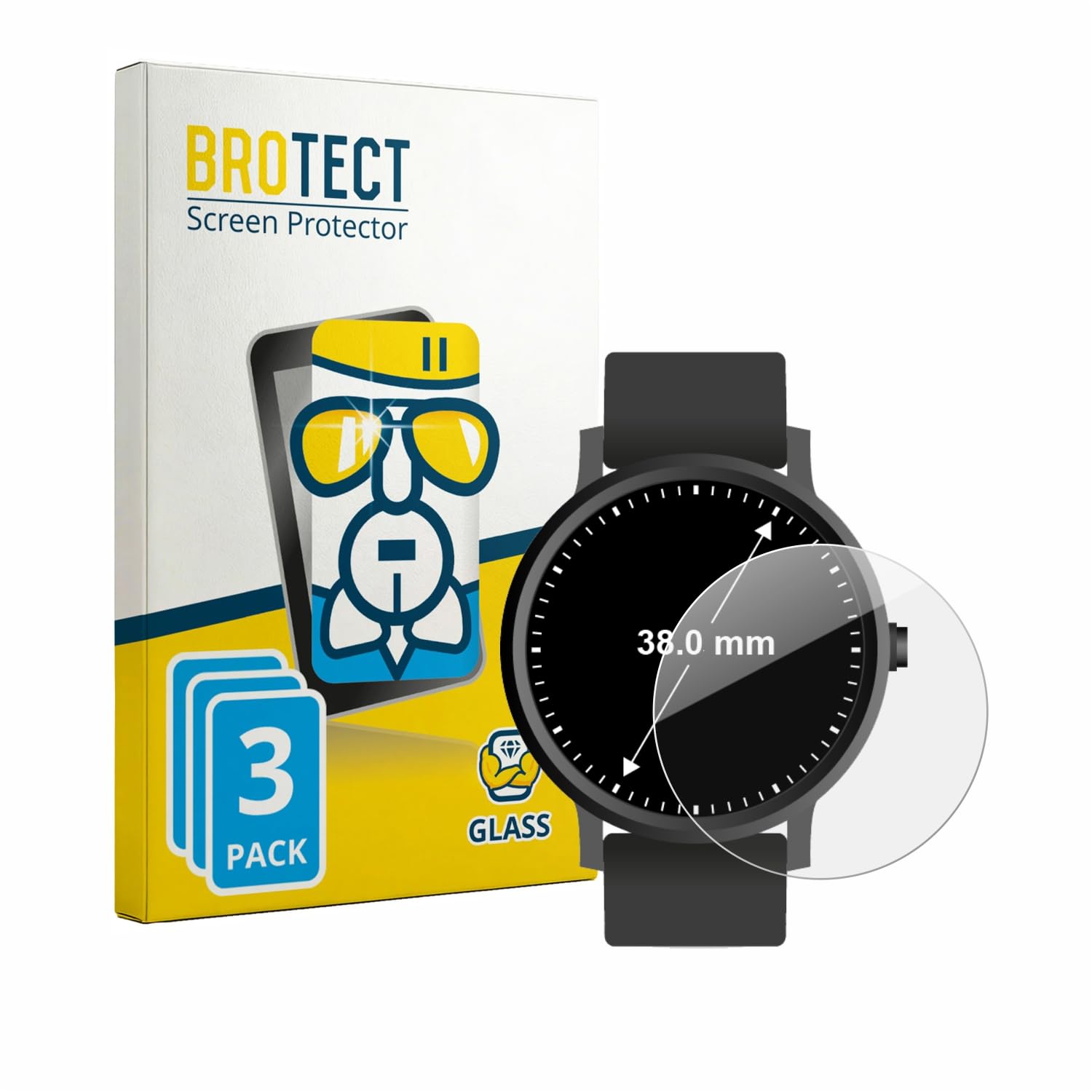 brotect-3-st-ck-panzer-schutzglas-rund-38-mm-f-r-armbanduhren-9h-echtglas image 2