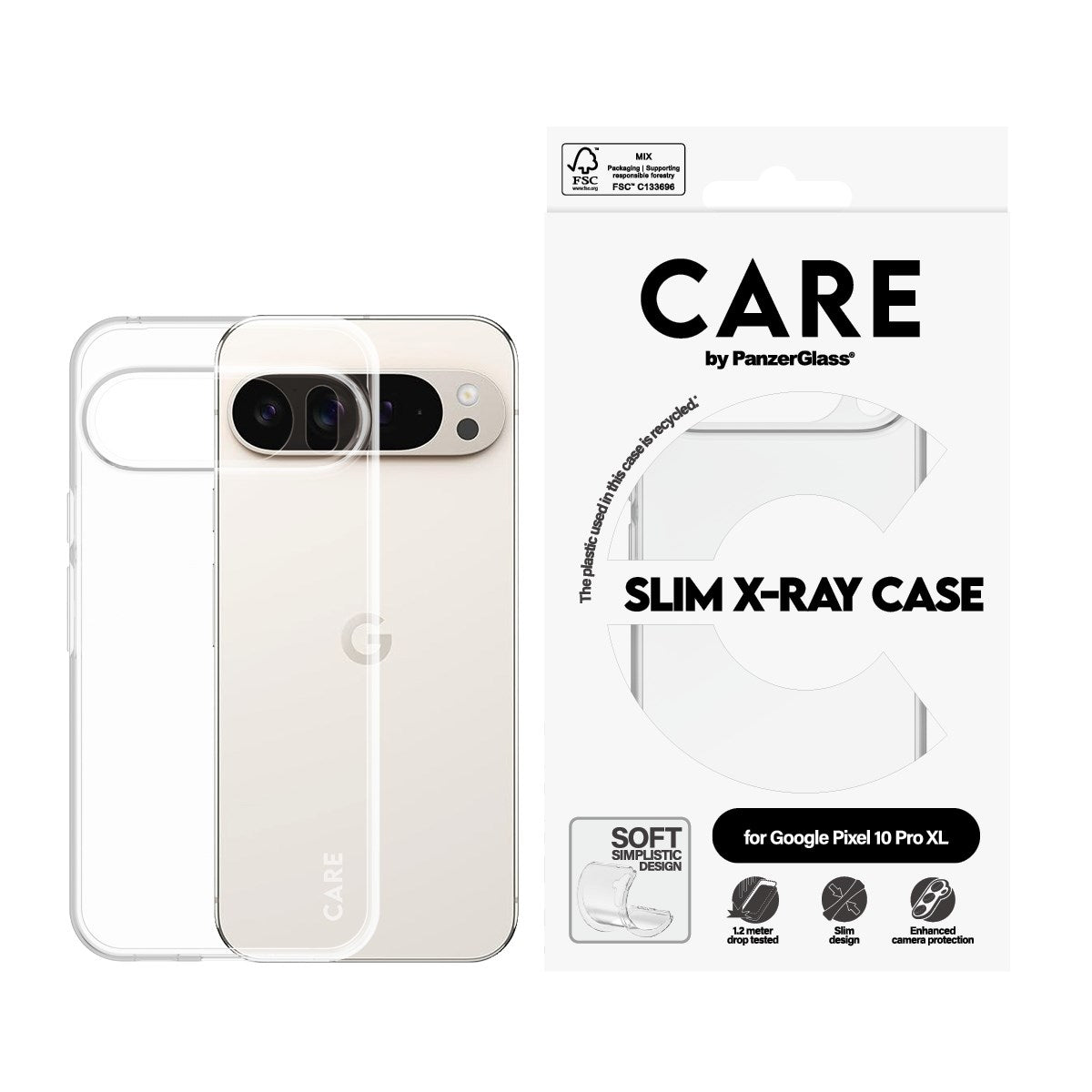 care-by-panzerglass-x-ray-case-google-pixel-10-pro-xl-5g-transparent image 2
