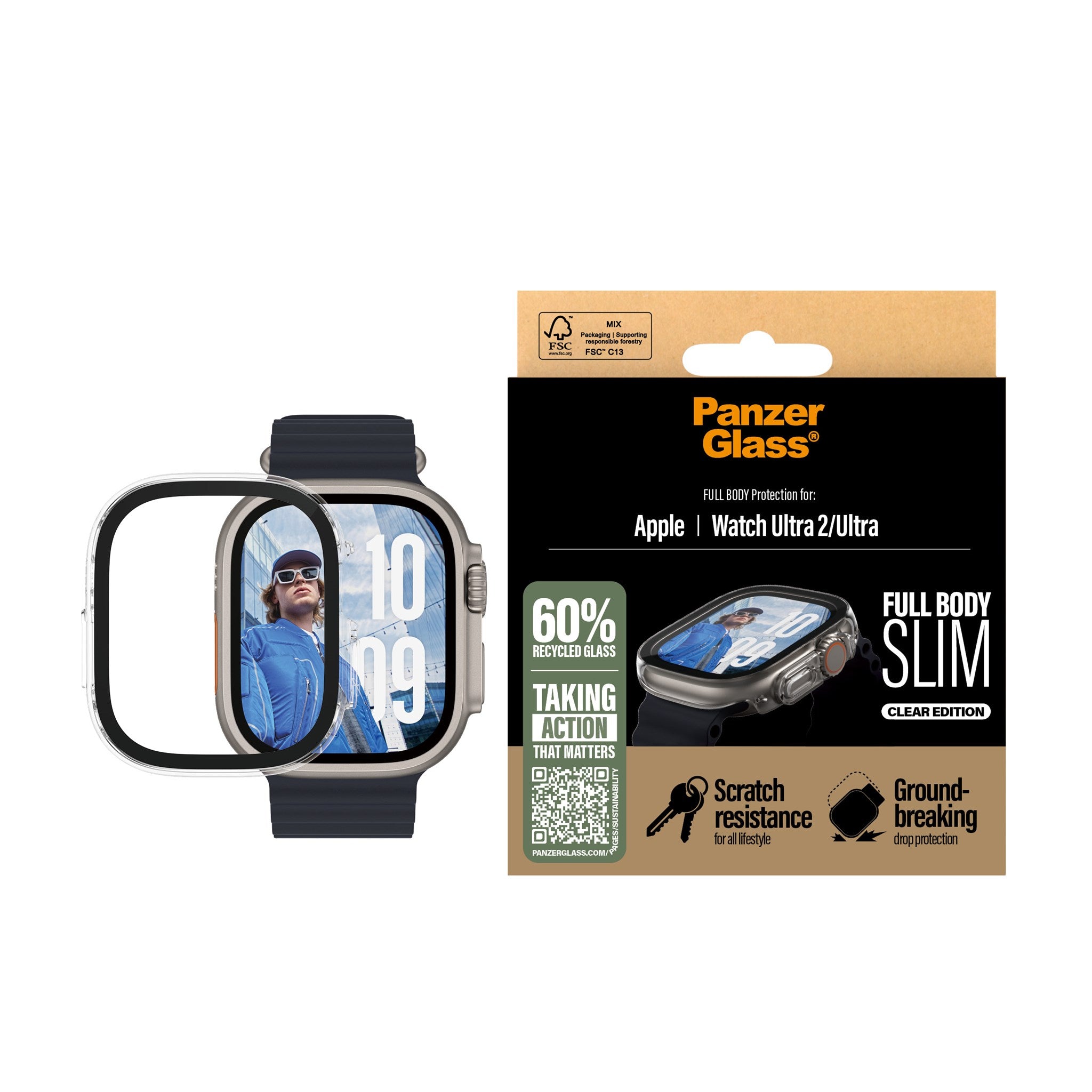 panzerglass-case-full-body-slim-transparent-apple-watch-ultra-49mm image 2