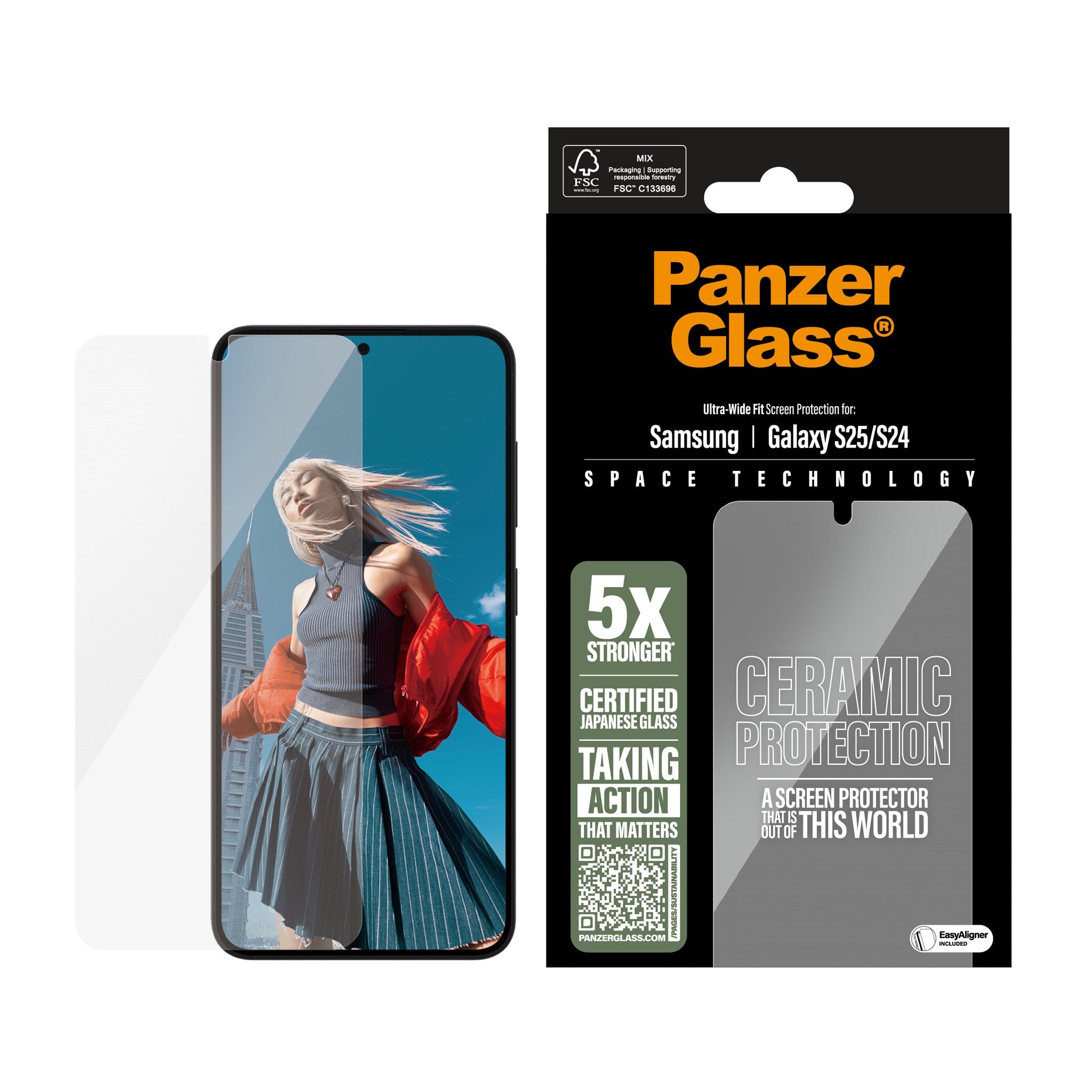 panzerglass-ceramic-displayschutz-samsung-galaxy-s25-s24-ultra-wide-fit-mit-easy-2 image 2