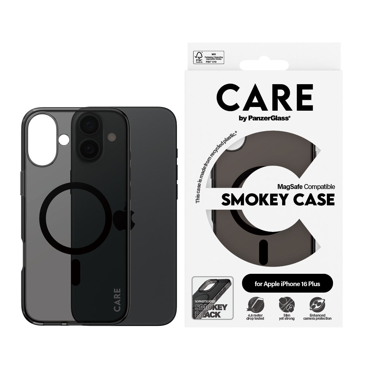 care-by-panzerglass-smokey-case-mit-schwarz-magsafe-f-r-iphone-16-plus image 2