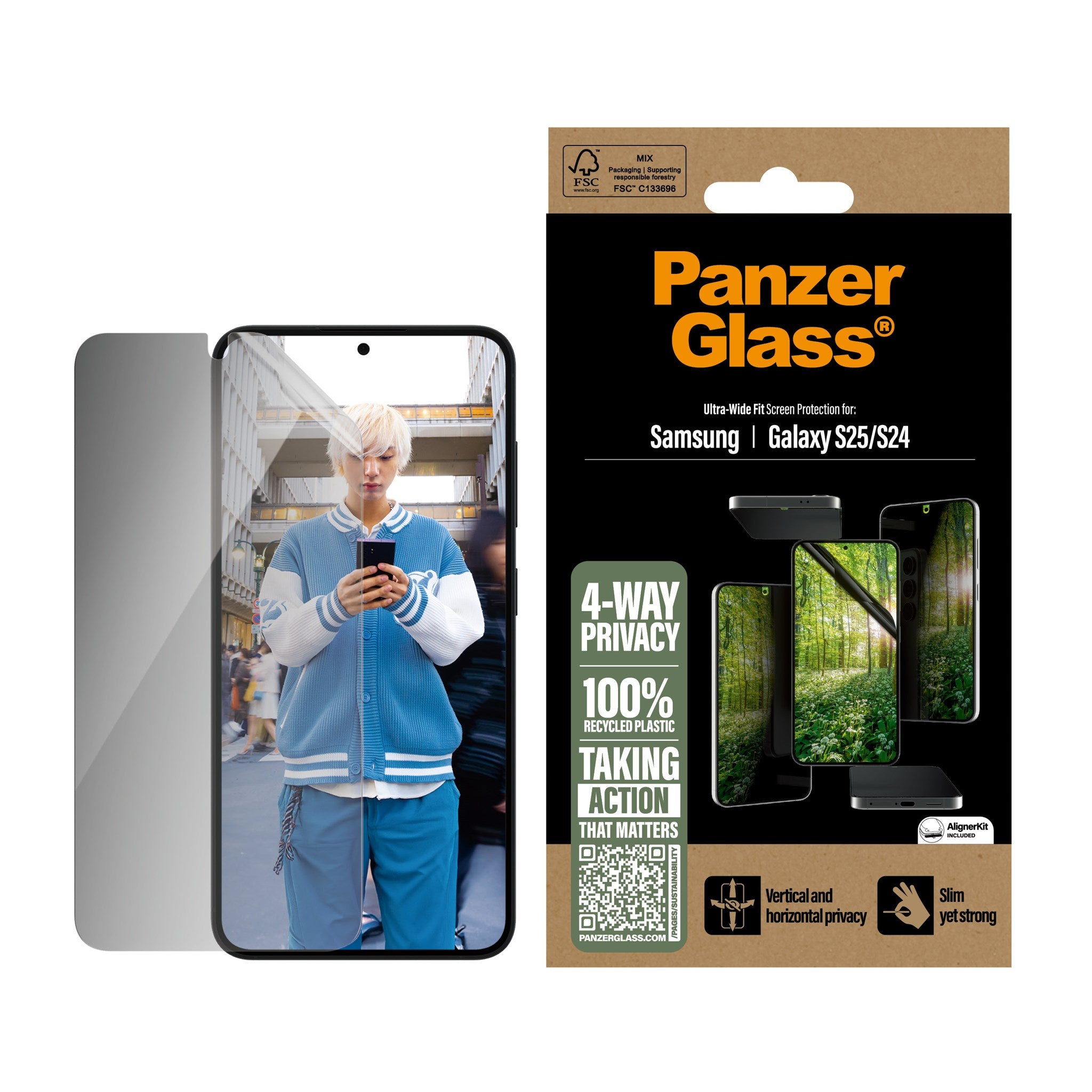 panzerglass-eco-matrix-4-way-privacy-displayschutz-f-r-samsung-galaxy-s25-s24-ul image 2
