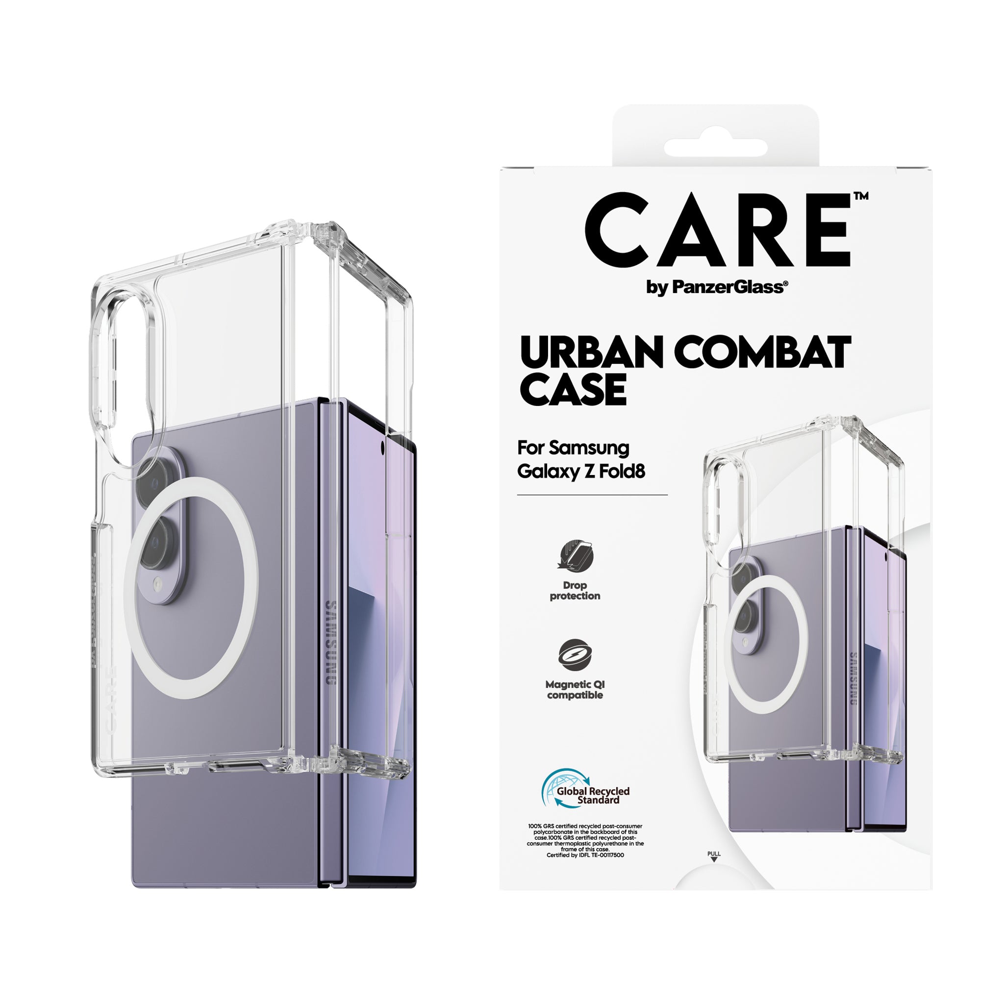 care-by-panzerglass-urban-combat-case-transparent-wei-qi-f-r-samsung-galaxy-z-fo image 2