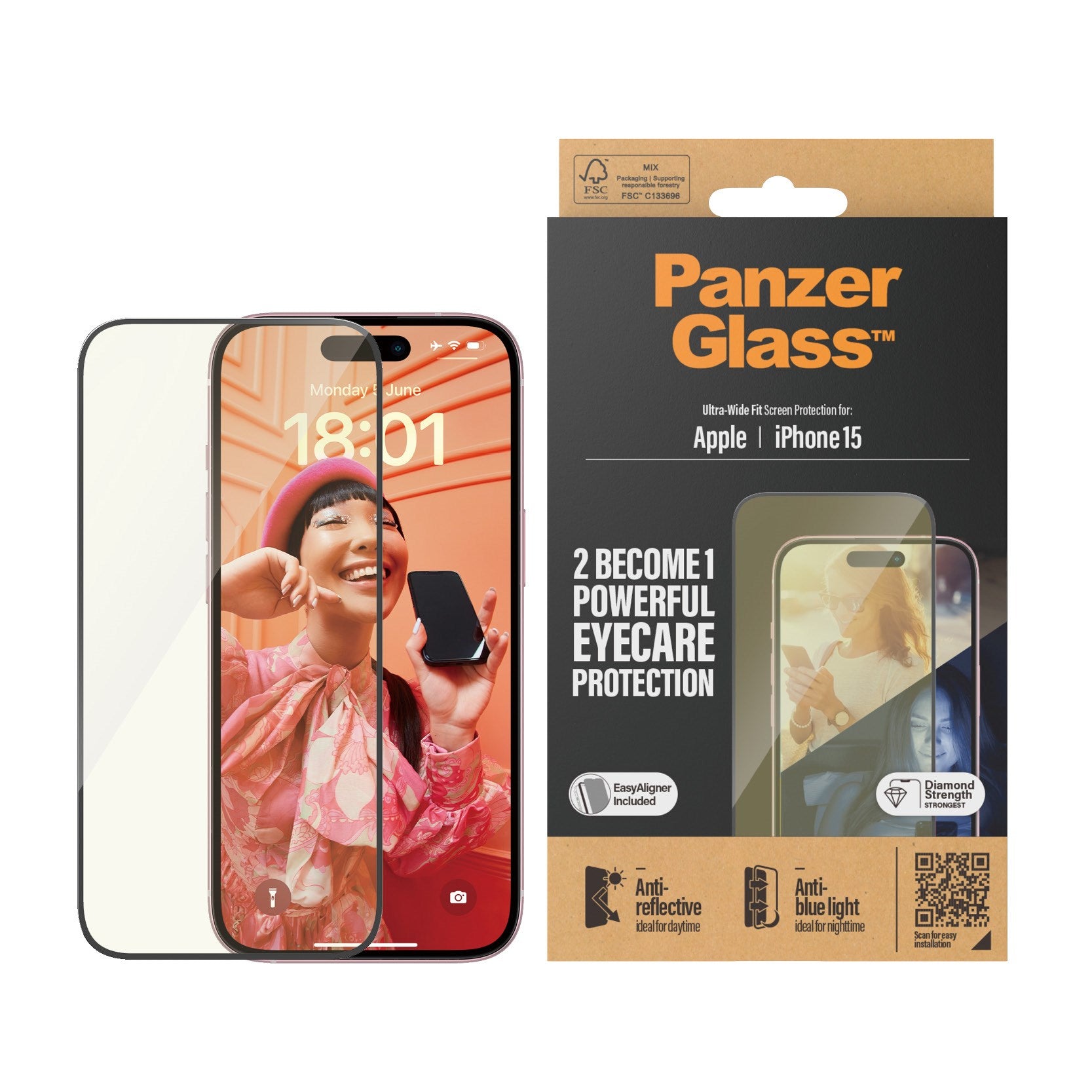 panzerglass-eyecare-displayschutz-ultra-wide-fit-f-r-iphone-15 image 2