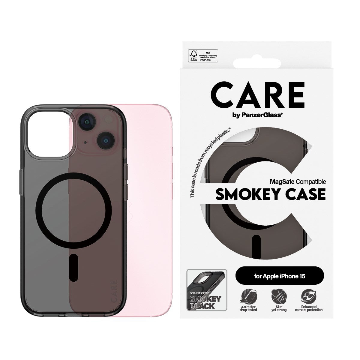 care-by-panzerglass-smokey-case-schwarz-magsafe-iphone-15 image 2