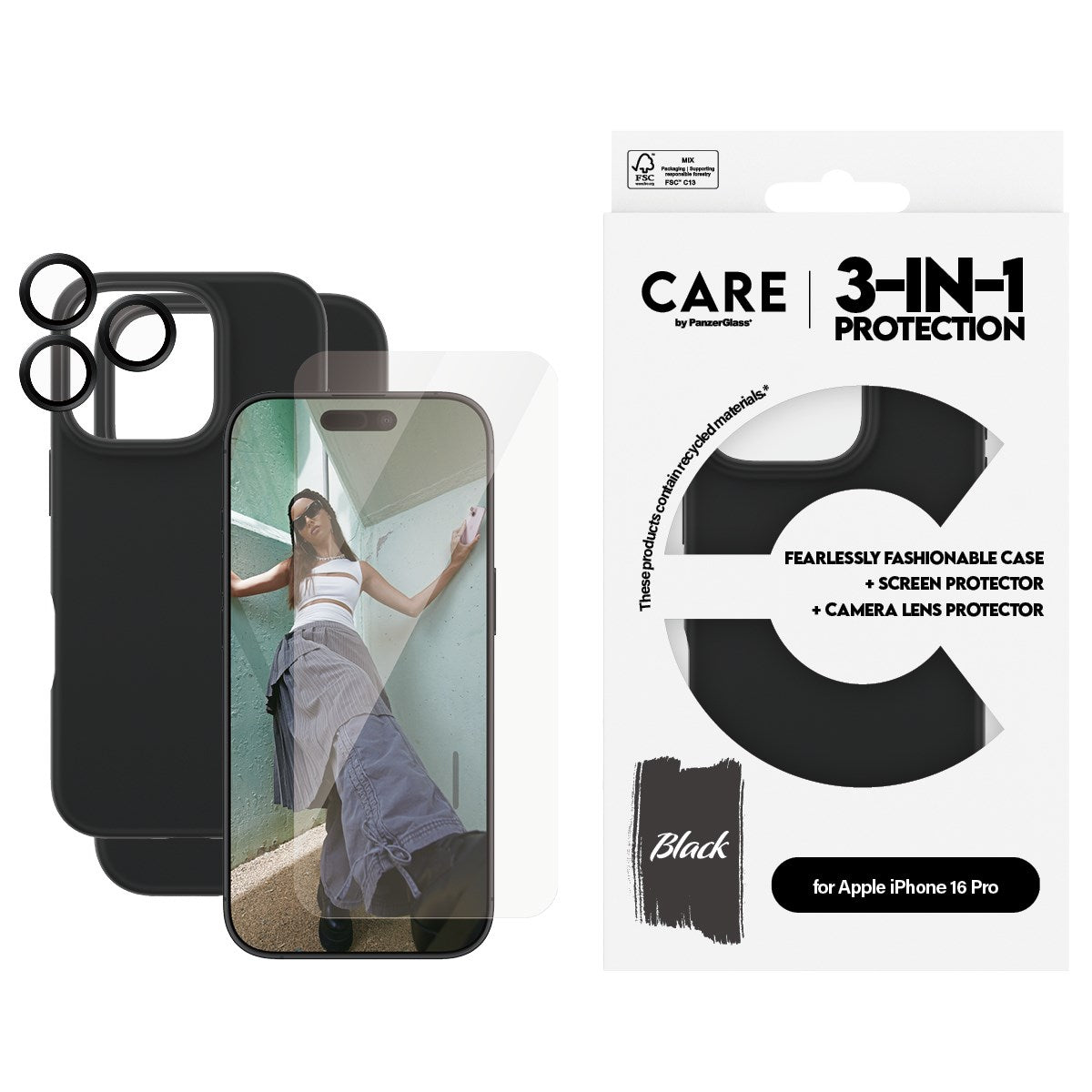 care-by-panzerglass-3-in-1-set-iphone-16-pro-displayschutz-hoops-kameraschutz-bl image 2