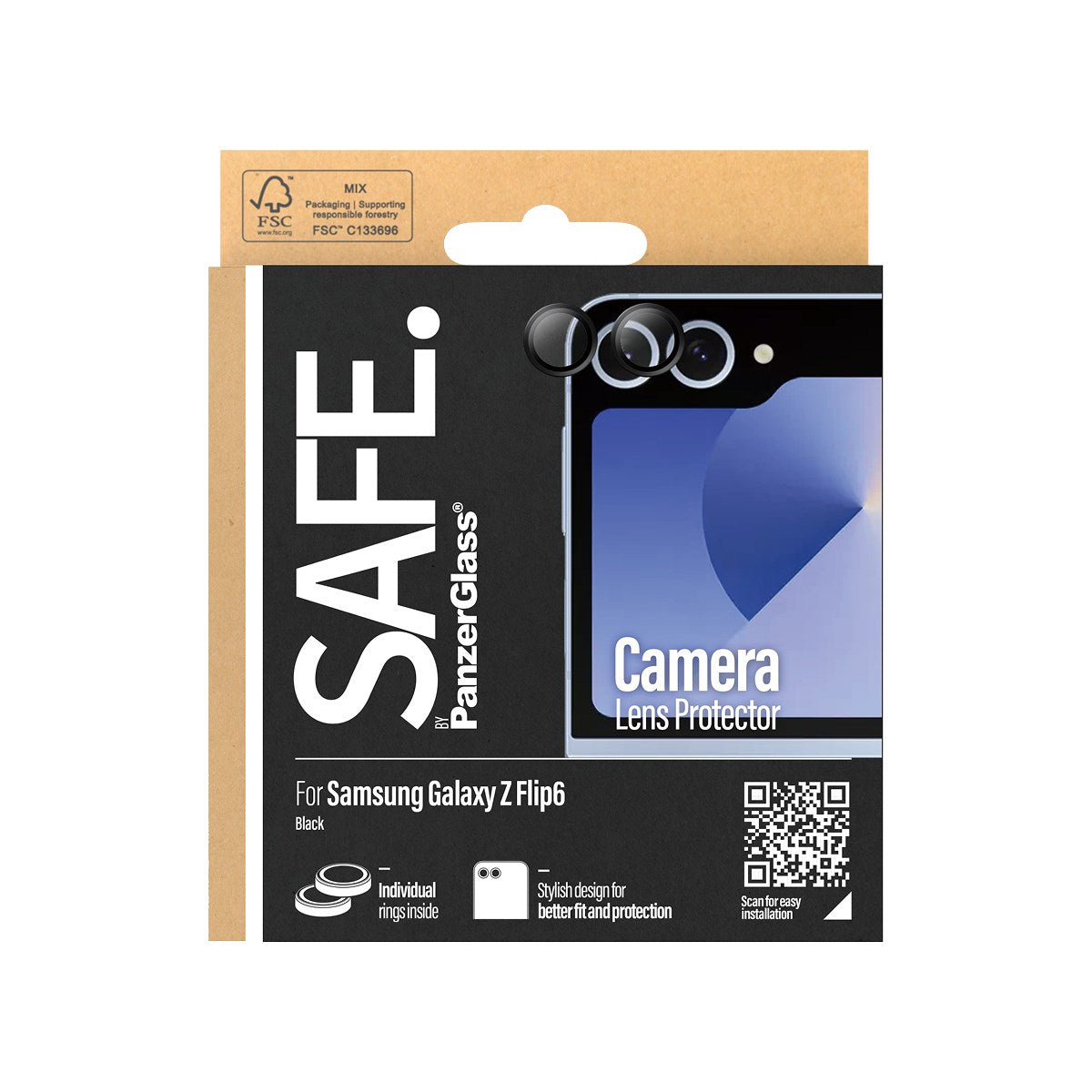 safe-by-panzerglass-kameraschutz-schwarz-f-r-samsung-galaxy-z-flip6-hoops image 3