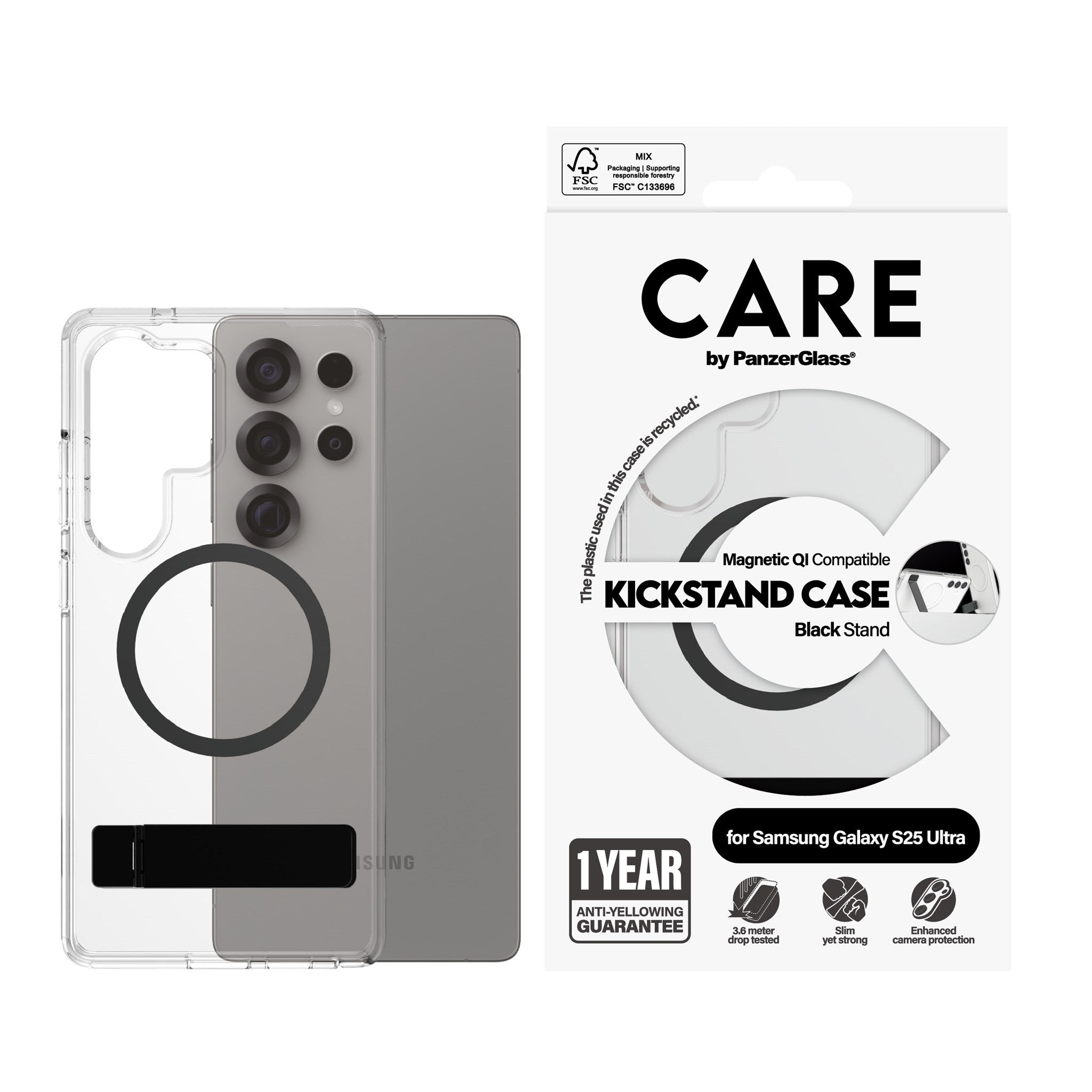 care-by-panzerglass-kickstand-case-transparent-qi-f-r-samsung-galaxy-s25-ultra image 2