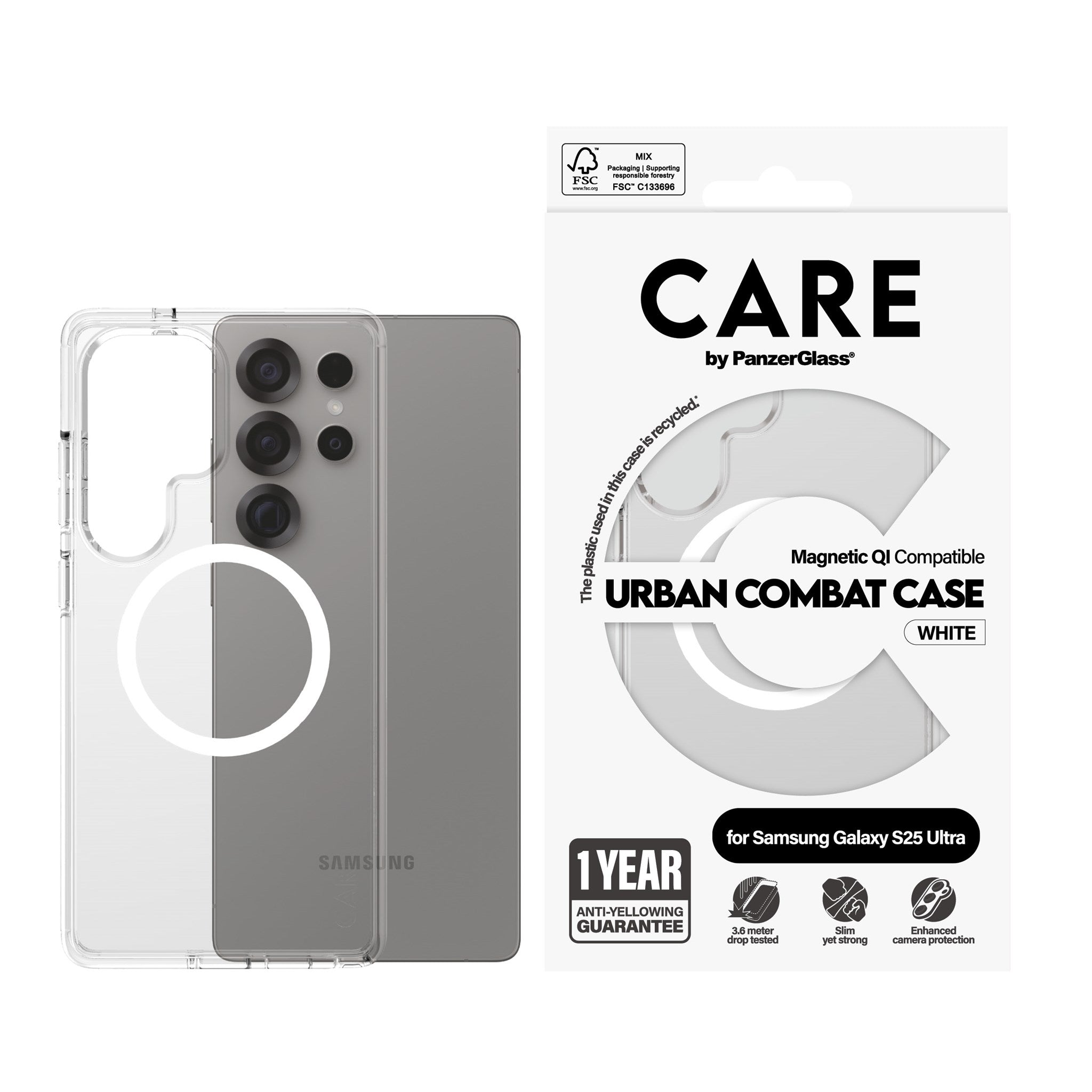 care-by-panzerglass-urban-combat-case-transparent-wei-qi-samsung-galaxy-s25-ultr image 2