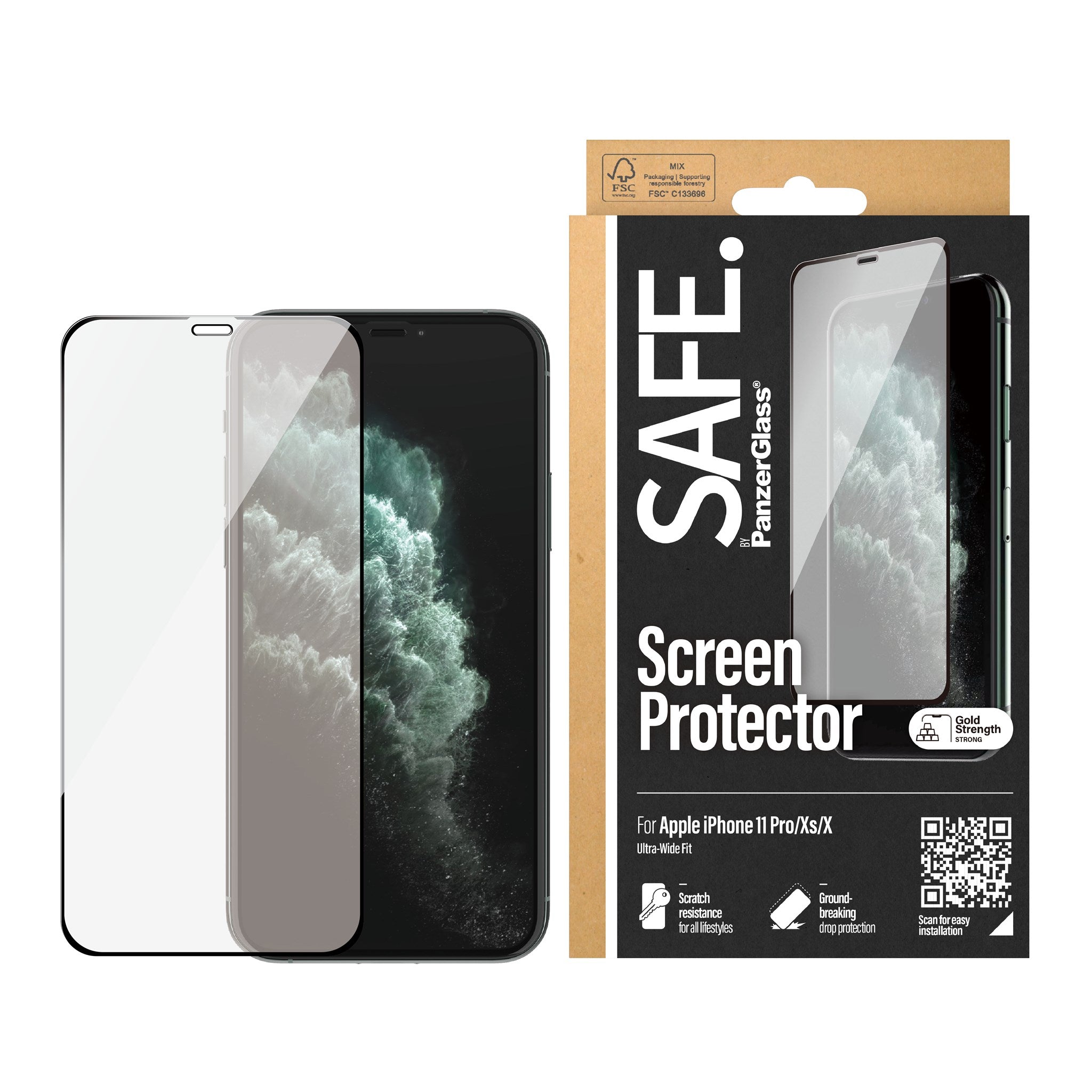 safe-by-panzerglass-displayschutzglas-iphone-x-xs-11-pro-edge-to-edge image 2