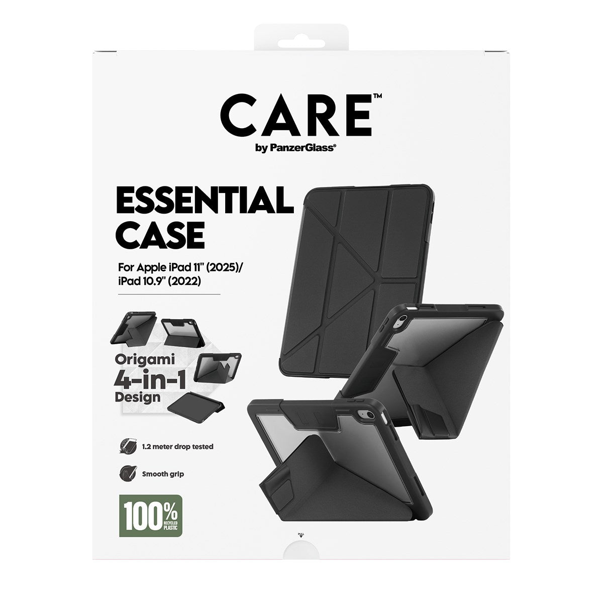 care-by-panzerglass-essential-case-schwarz-ipad-11-2025-ipad-10-9-2022-origami image 3