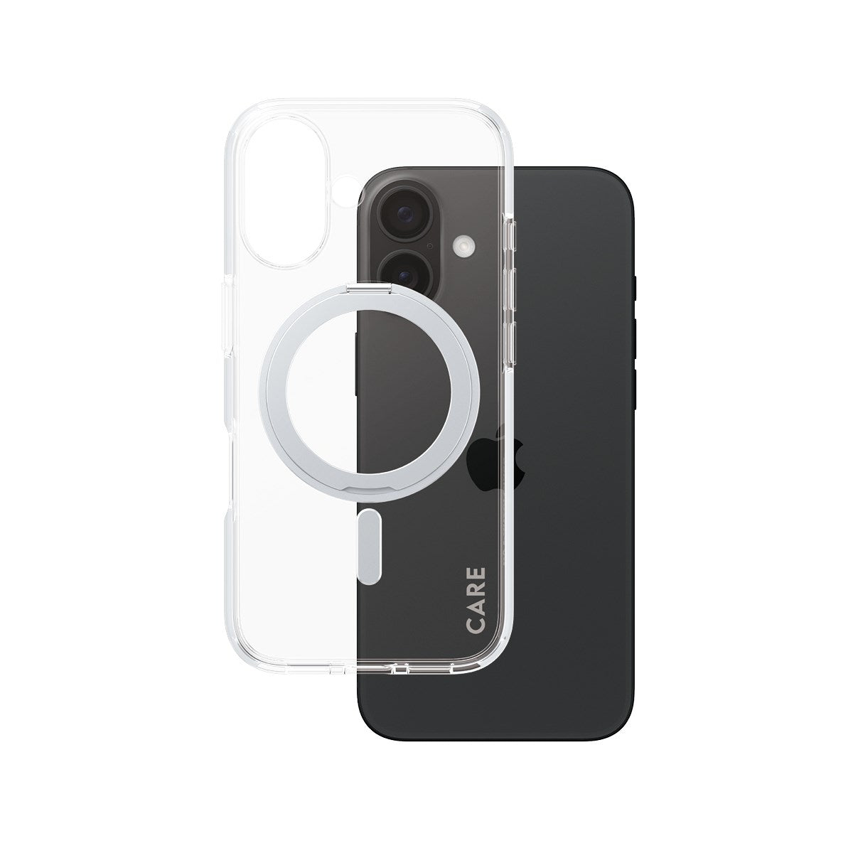 care-by-panzerglass-case-transparent-mit-silber-kickstand-magsafe-f-r-iphone-16 image 1