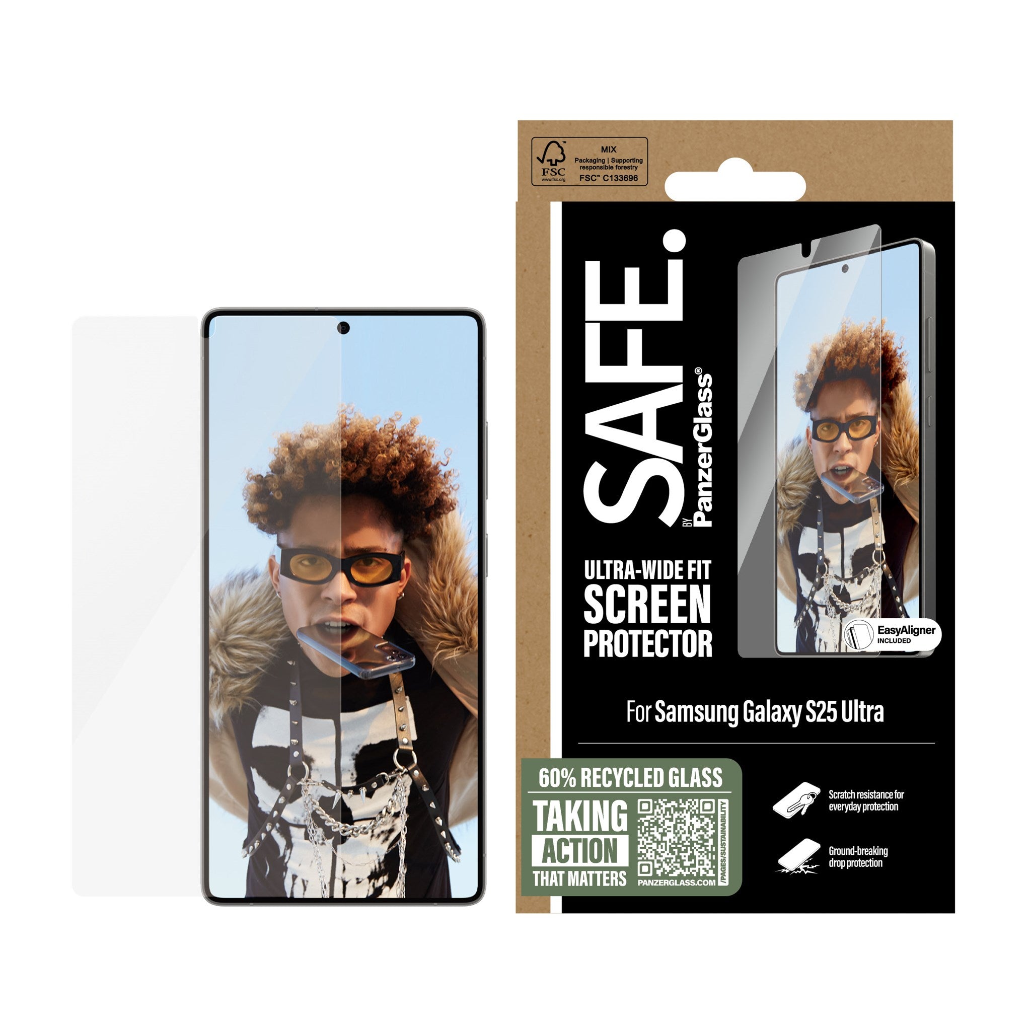 safe-by-panzerglass-displayschutz-samsung-galaxy-s25-ultra-ultra-wide-fit-mit-ea image 2