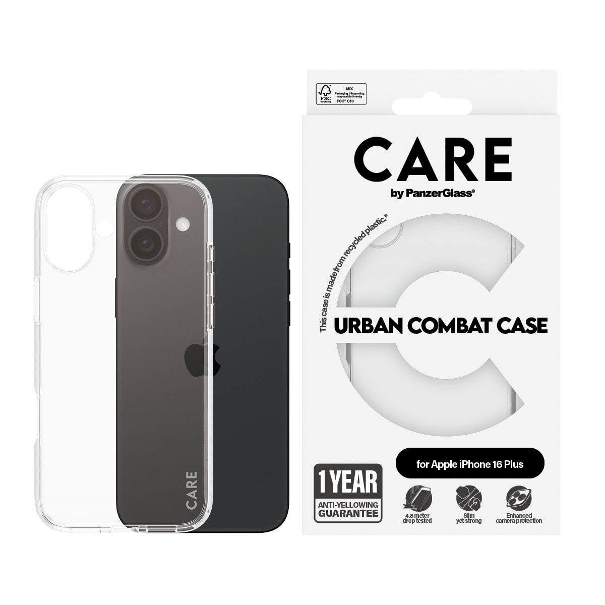 care-by-panzerglass-urban-combat-case-transparent-handyh-lle-f-r-iphone-16-plus image 2