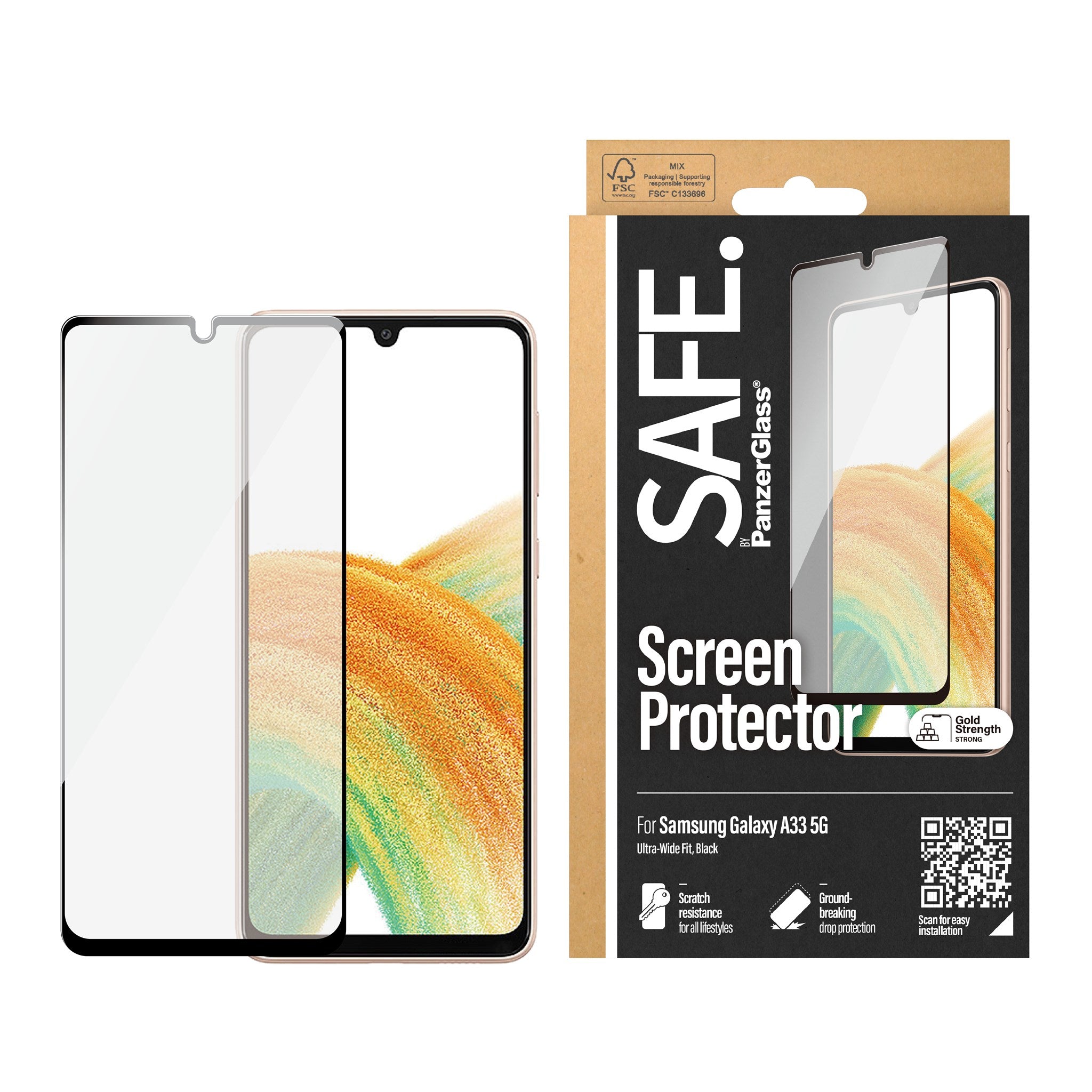safe-by-panzerglass-displayschutz-f-r-samsung-galaxy-a33-5g-geh-rtetes-glas image 2