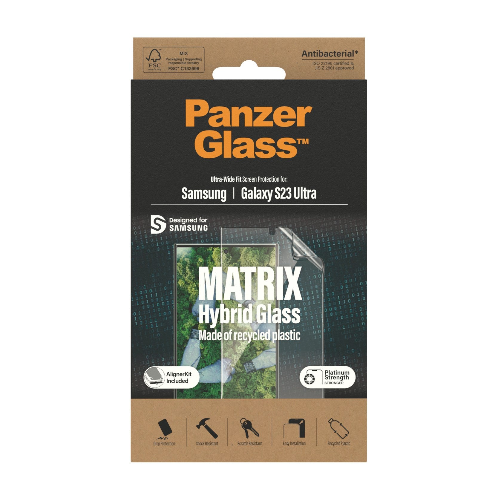 panzerglass-eco-matrix-displayschutz-samsung-galaxy-s23-ultra-mit-alignerkit-ult image 3