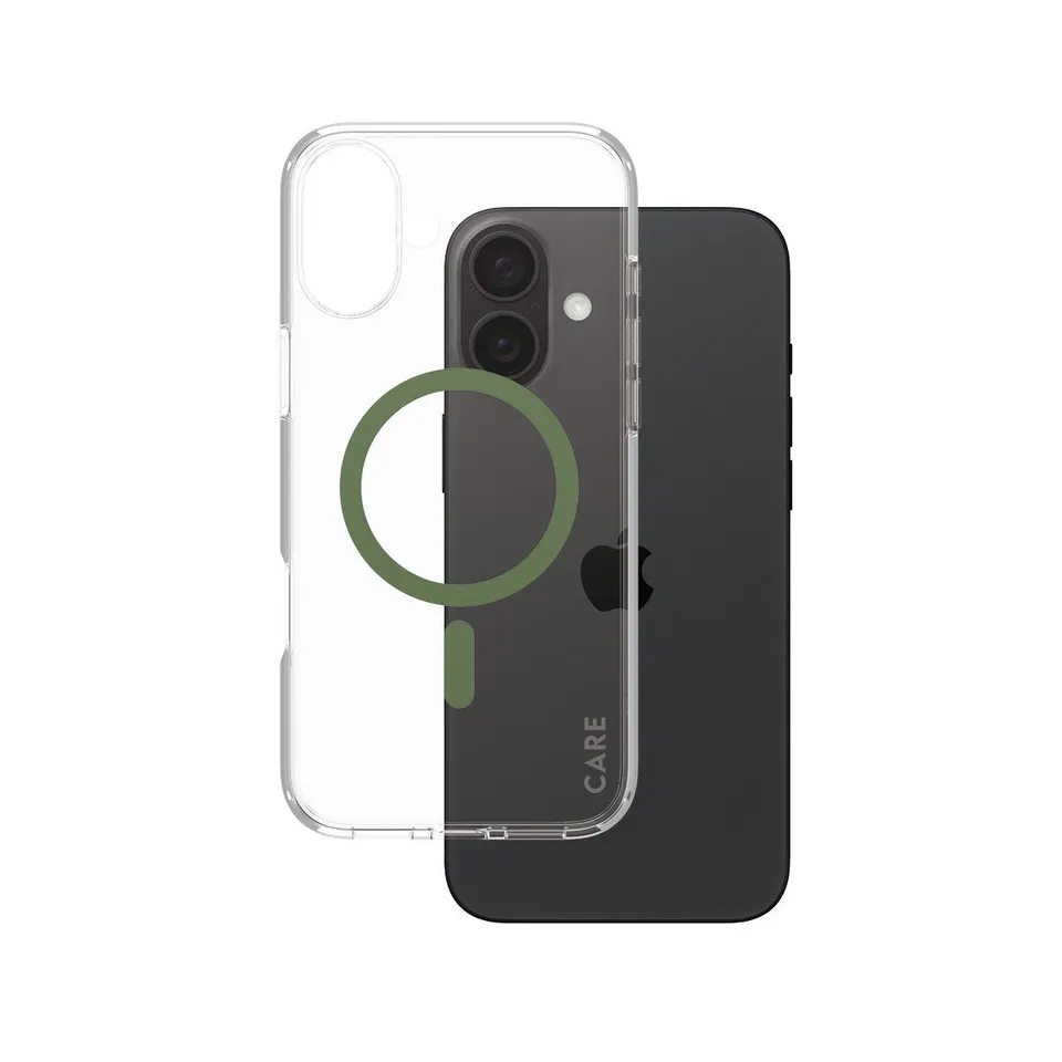 care-by-panzerglass-urban-combat-case-transparent-gr-n-magsafe-iphone-16-plus image 1