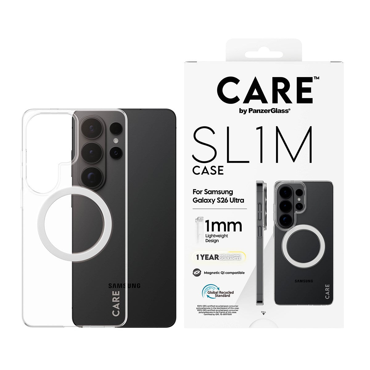 care-by-panzerglass-sl1m-case-transparent-mit-qi-f-r-samsung-galaxy-s26-ultra image 2