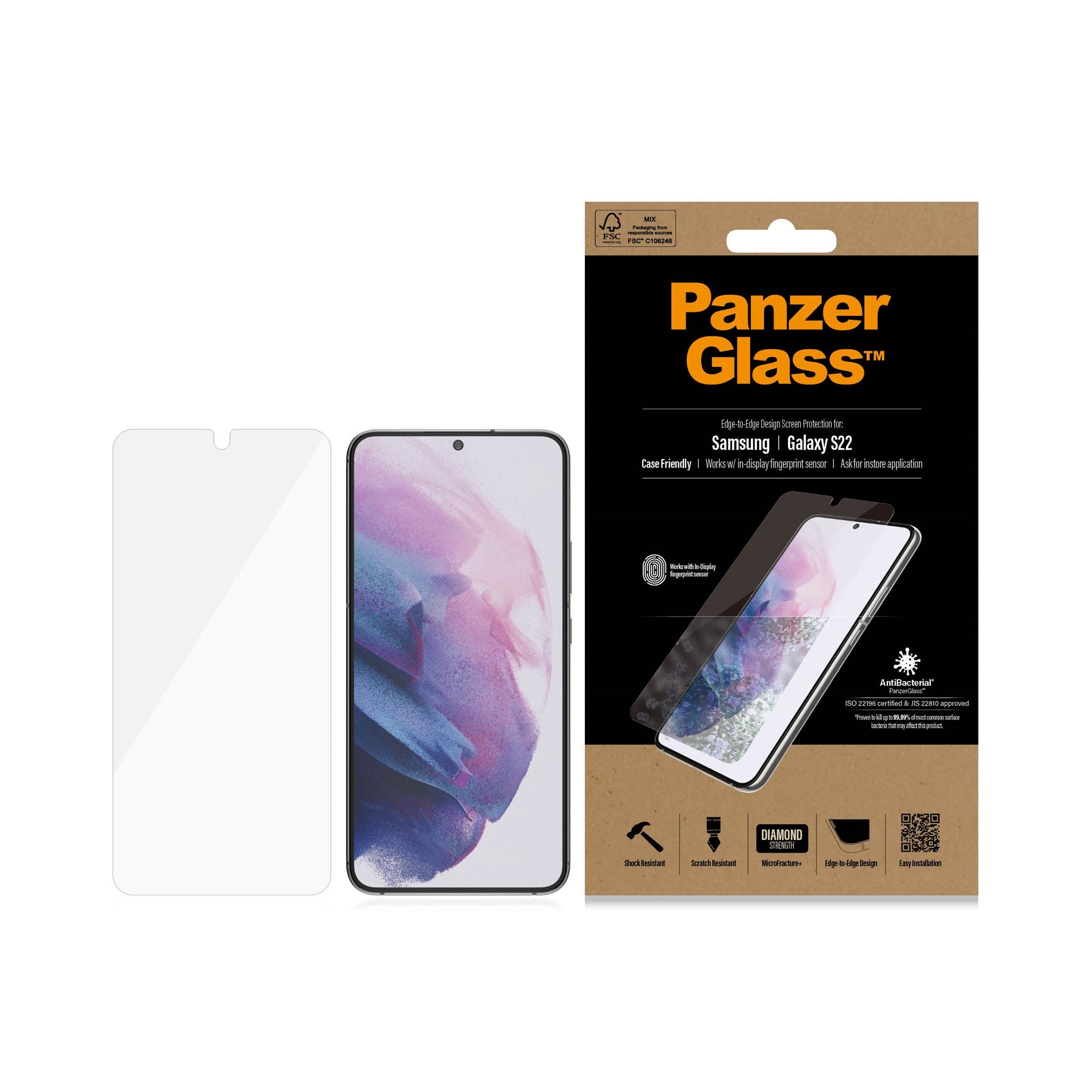 panzerglass-ultraforce1-displayschutz-samsung-galaxy-s22-5g-schutzglas-case-frie image 3