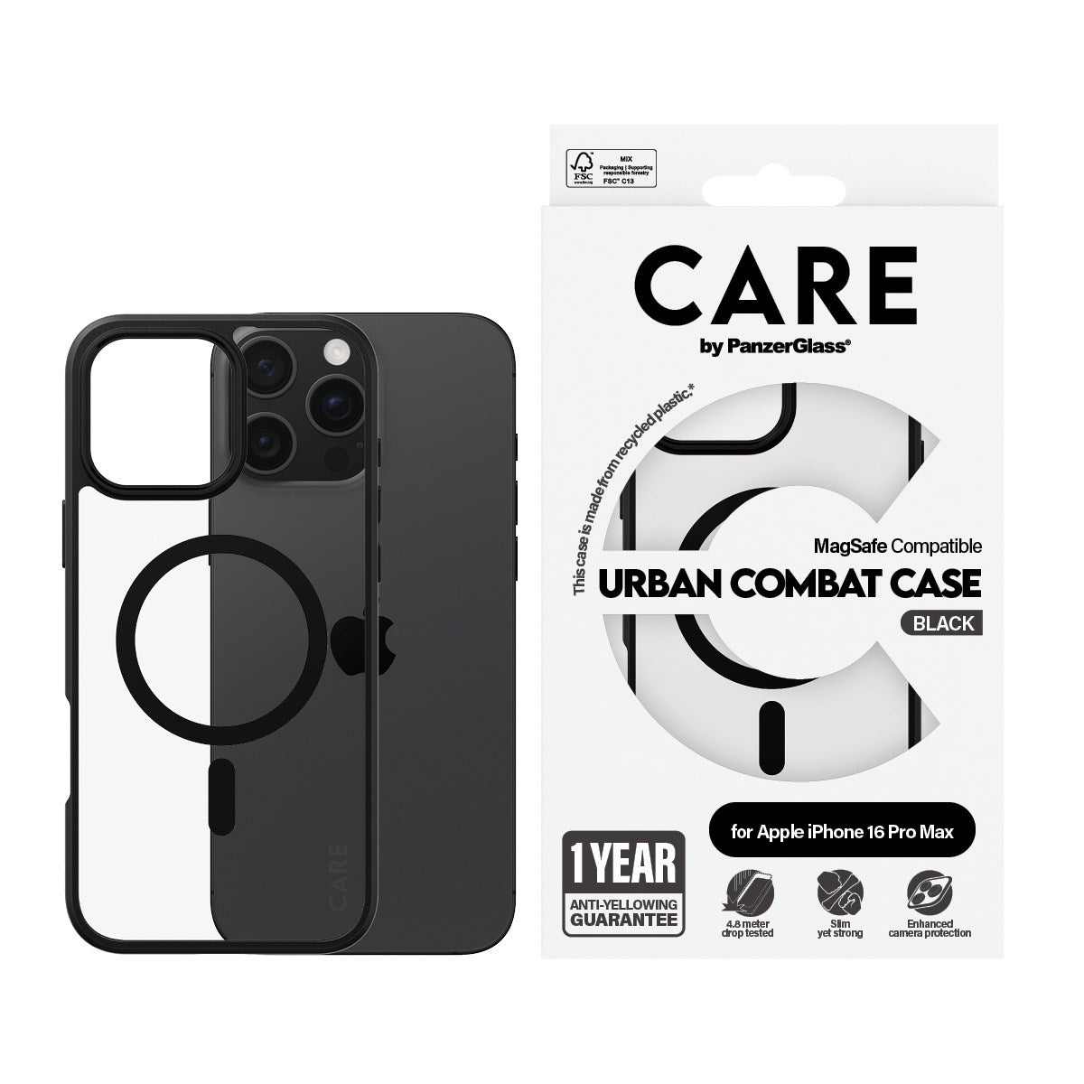 care-by-panzerglass-urban-combat-transparent-magsafe-case-f-r-iphone-16-pro-max image 2