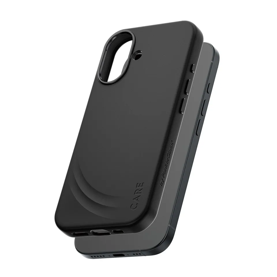 care-by-panzerglass-flow-case-schwarz-mit-haptic-button-und-magsafe-apple-iphone image 1