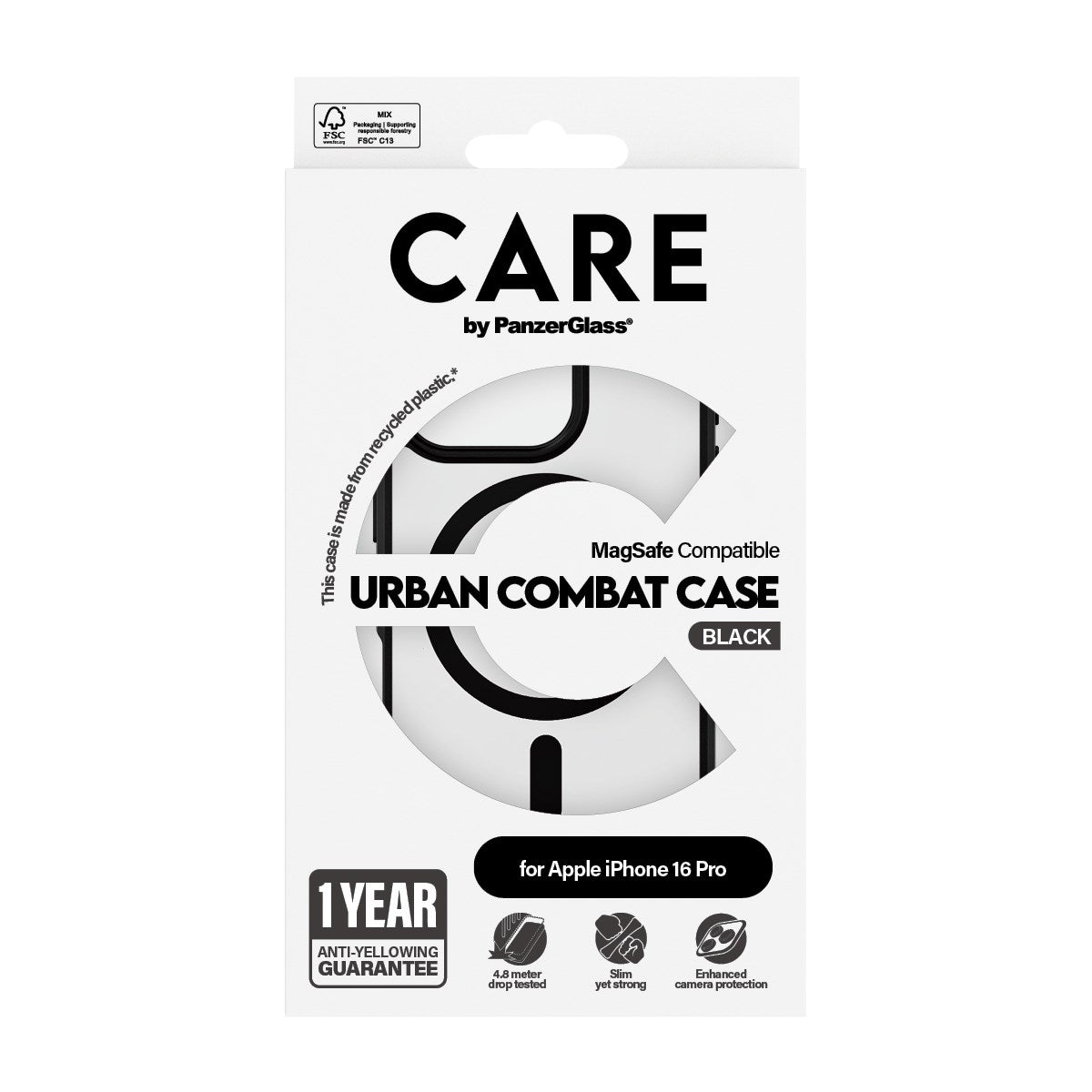 care-by-panzerglass-urban-combat-case-transparent-magsafe-iphone-16-pro image 3