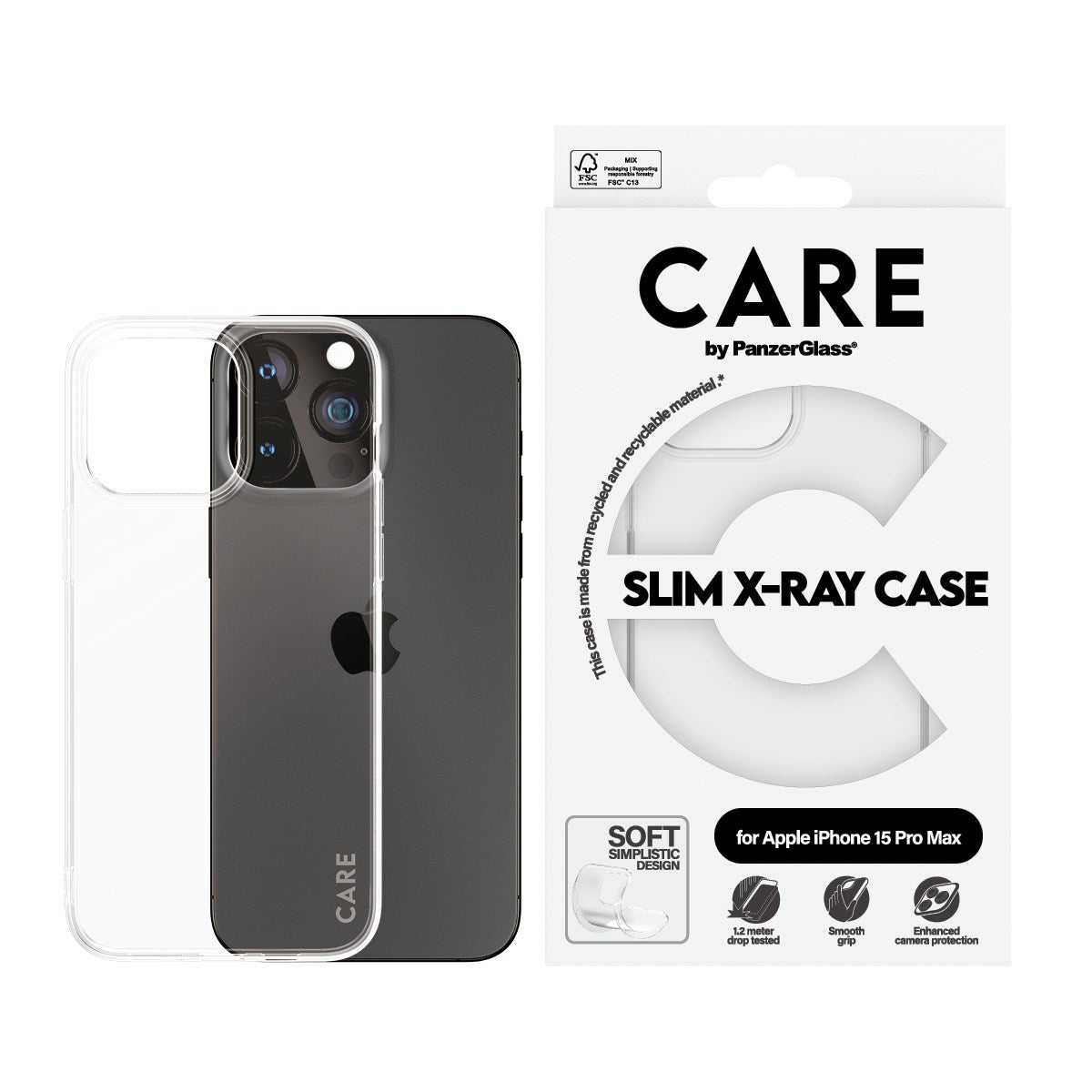 panzerglass-care-x-ray-h-lle-iphone-15-pro-max-transparent image 2