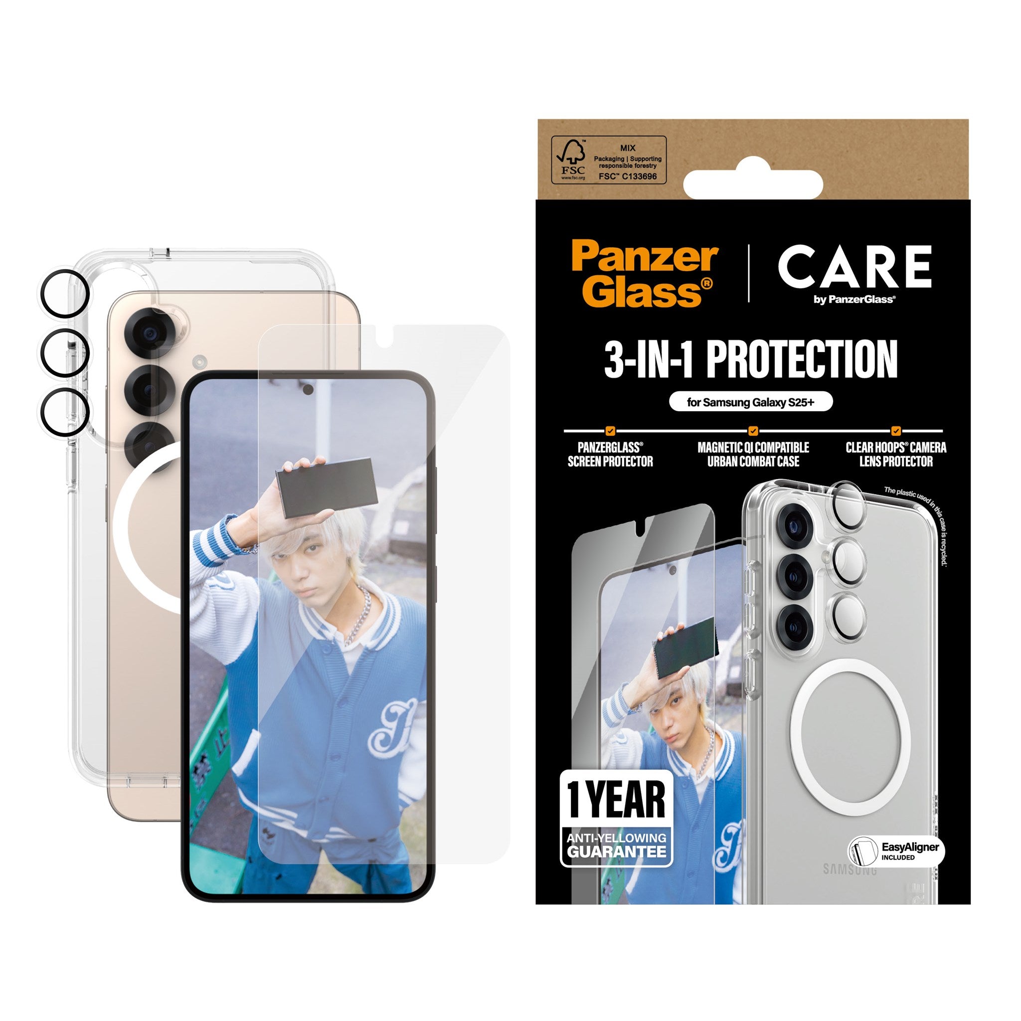 care-by-panzerglass-3-in-1-set-f-r-samsung-galaxy-s25-mit-ultra-wide-fit-glas image 2