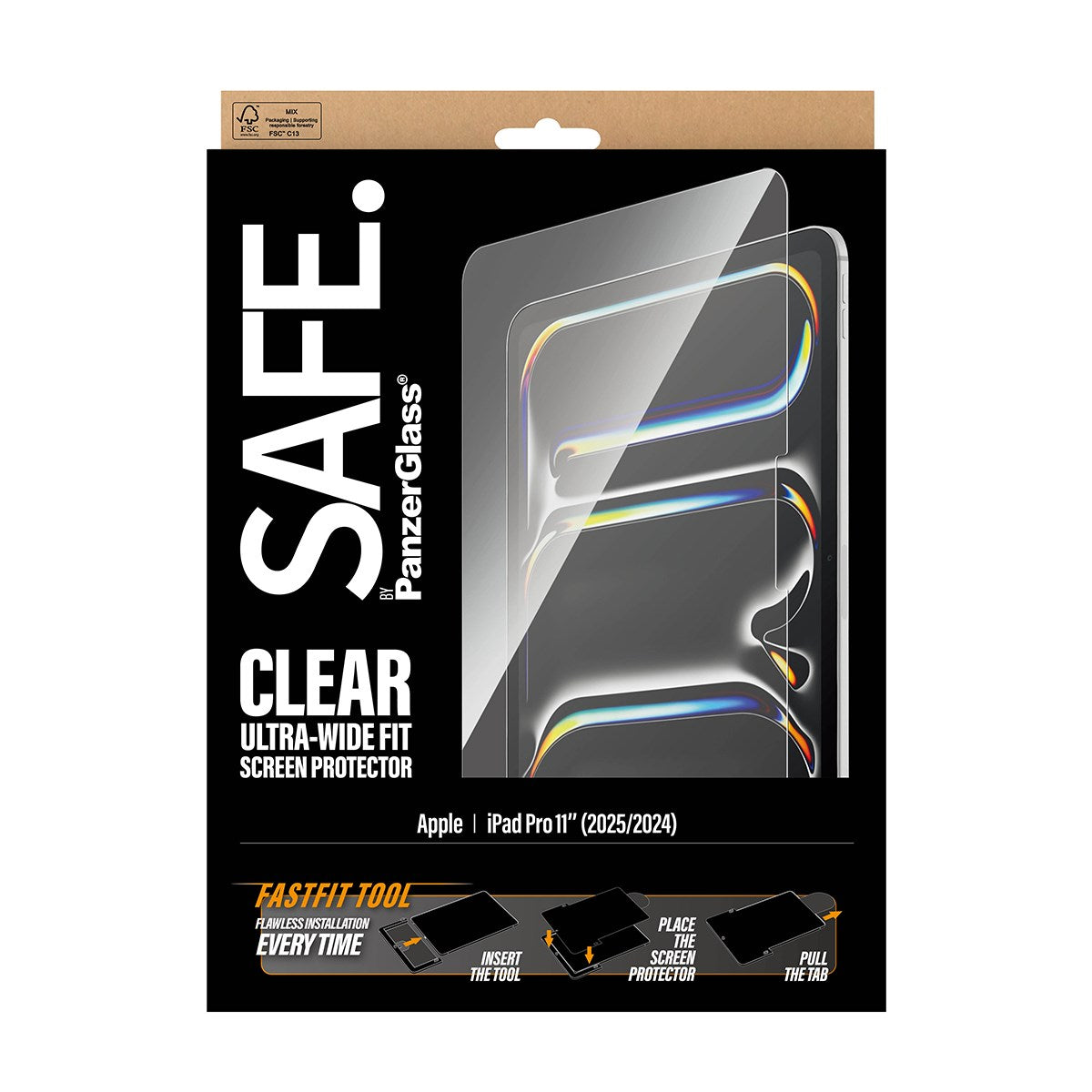 safe-by-panzerglass-displayschutz-ipad-pro-11-2024-2025-ultra-wide-fit-mit-fastf image 3