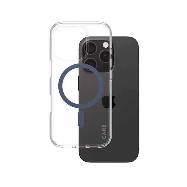 care-by-panzerglass-urban-combat-case-transparent-blau-magsafe-iphone-16-pro image 1