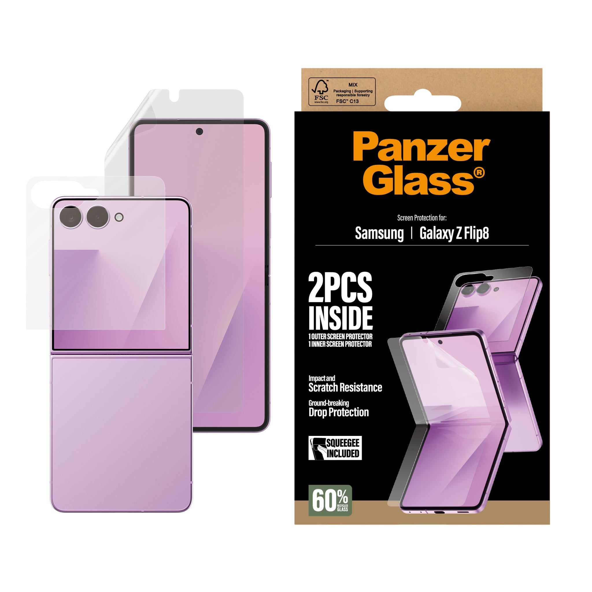 panzerglass-screen-protector-samsung-galaxy-z-flip8-glas-folie image 2