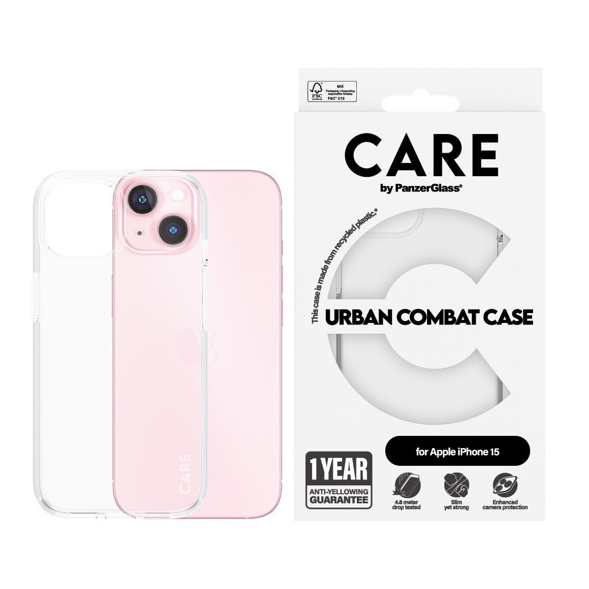 care-by-panzerglass-urban-combat-case-transparent-iphone-15 image 2
