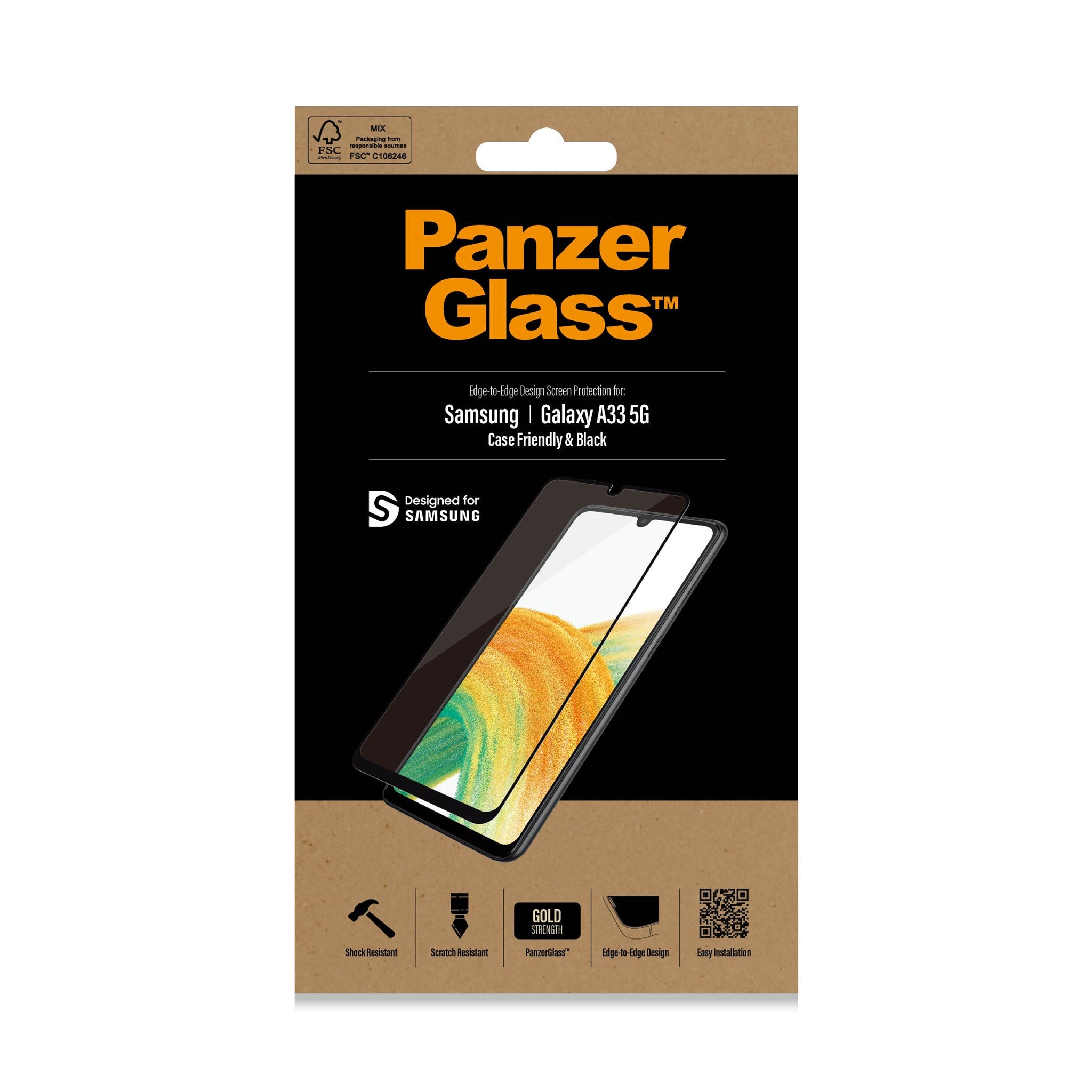panzerglass-displayschutz-f-r-samsung-galaxy-a33-5g-case-friendly image 2