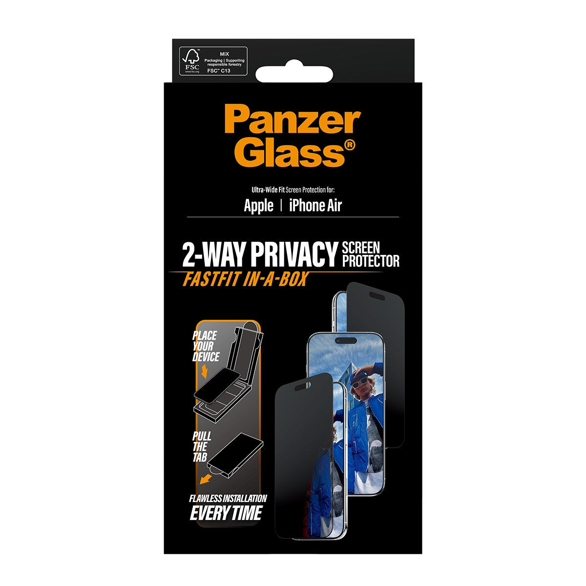 panzerglass-2-way-privacy-displayschutz-iphone-air-ultra-wide-fit-mit-fastfit-in image 3