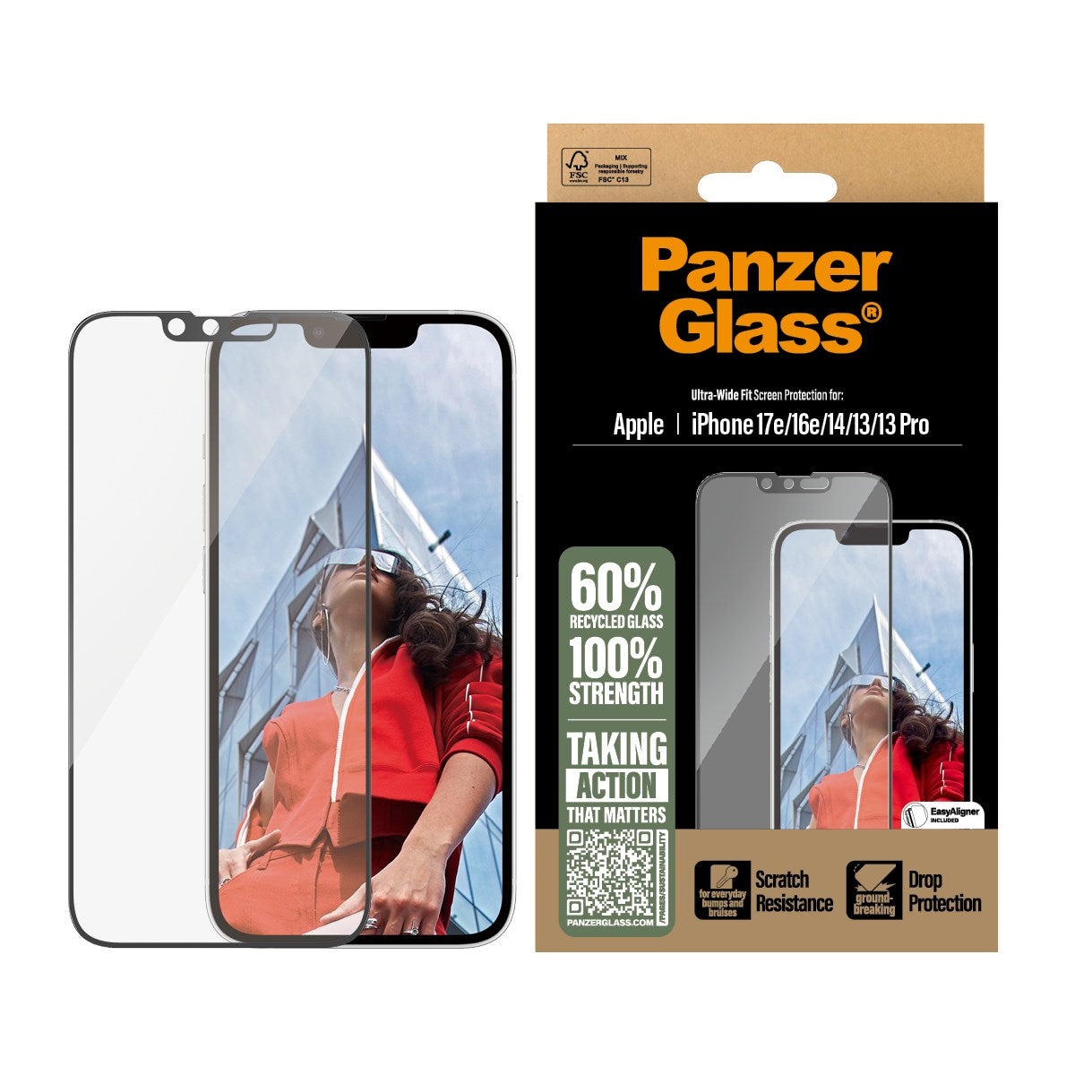 panzerglass-displayschutz-f-r-iphone-17e-16e-14-13-13-pro-ultra-wide-fit-mit-ali image 2