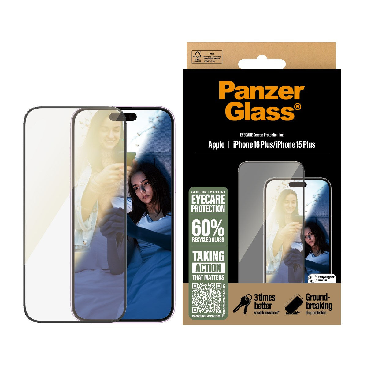 panzerglass-eyecare-displayschutz-iphone-16-plus-15-plus-ultra-wide-fit image 2