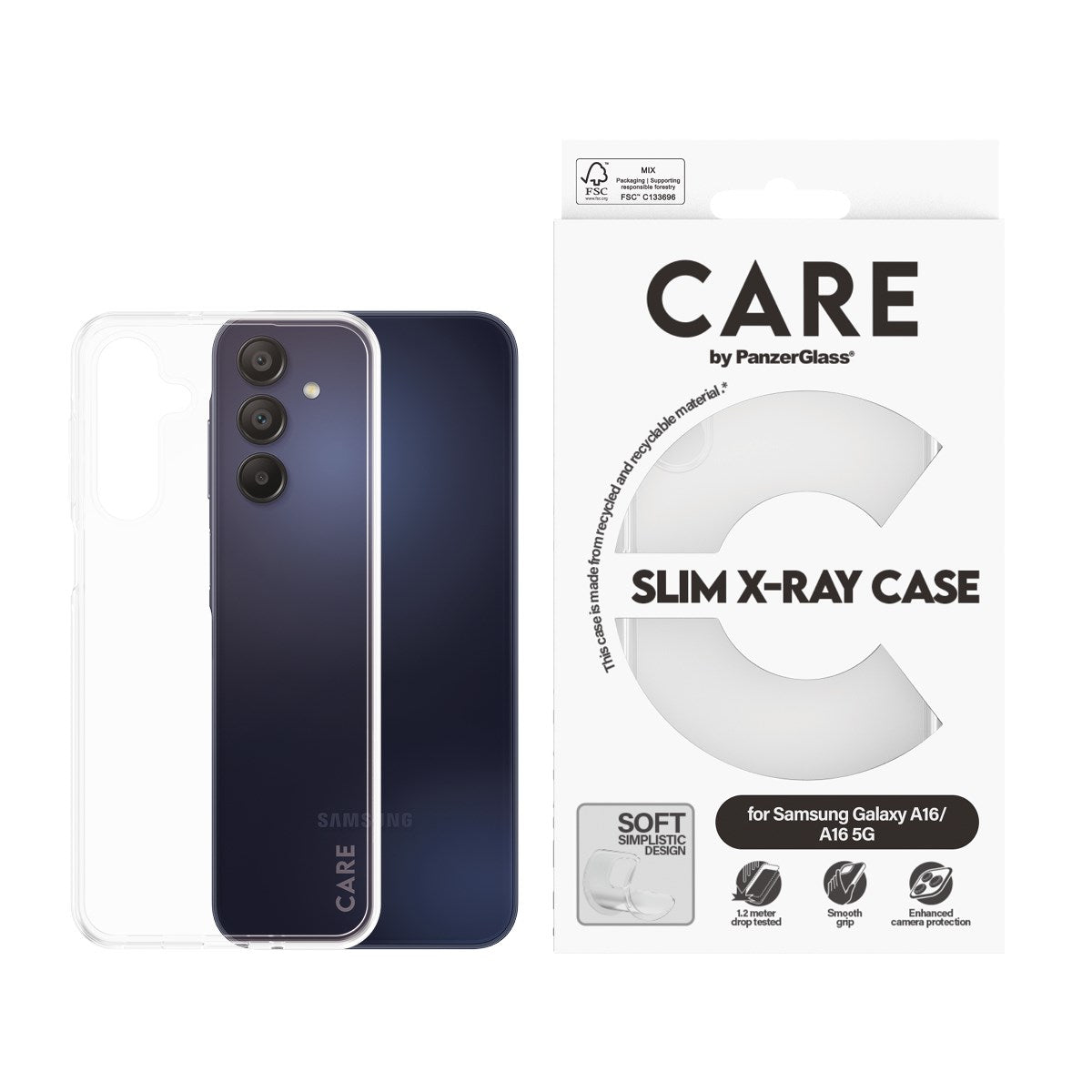 care-by-panzerglass-x-ray-case-f-r-samsung-galaxy-a16-4g-a16-5g-transparent image 2