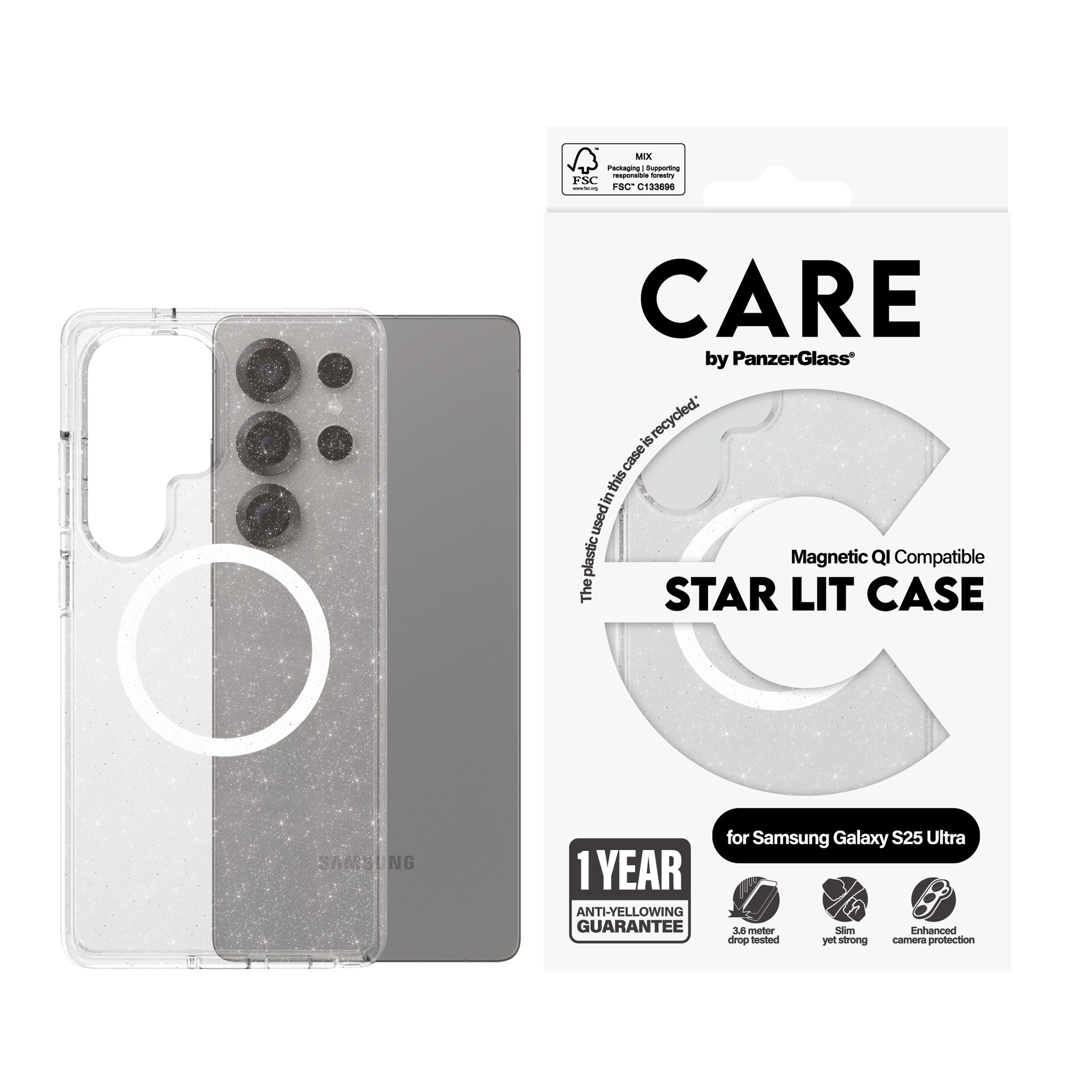 care-by-panzerglass-star-lit-case-wei-qi-kompatibel-samsung-galaxy-s25-ultra image 2