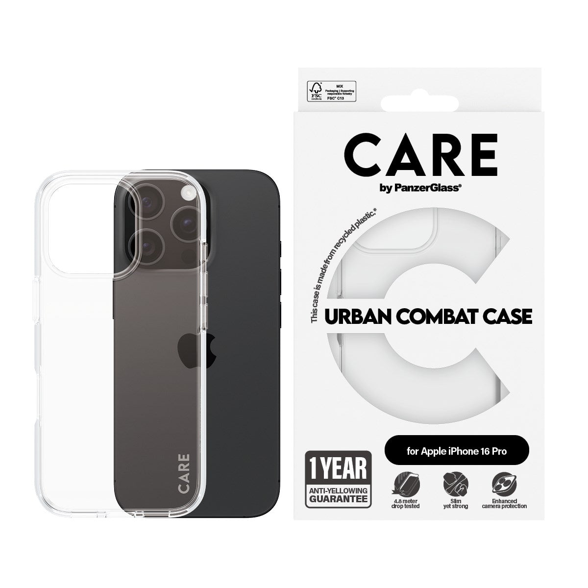 care-by-panzerglass-urban-combat-case-transparent-f-r-iphone-16-pro image 2