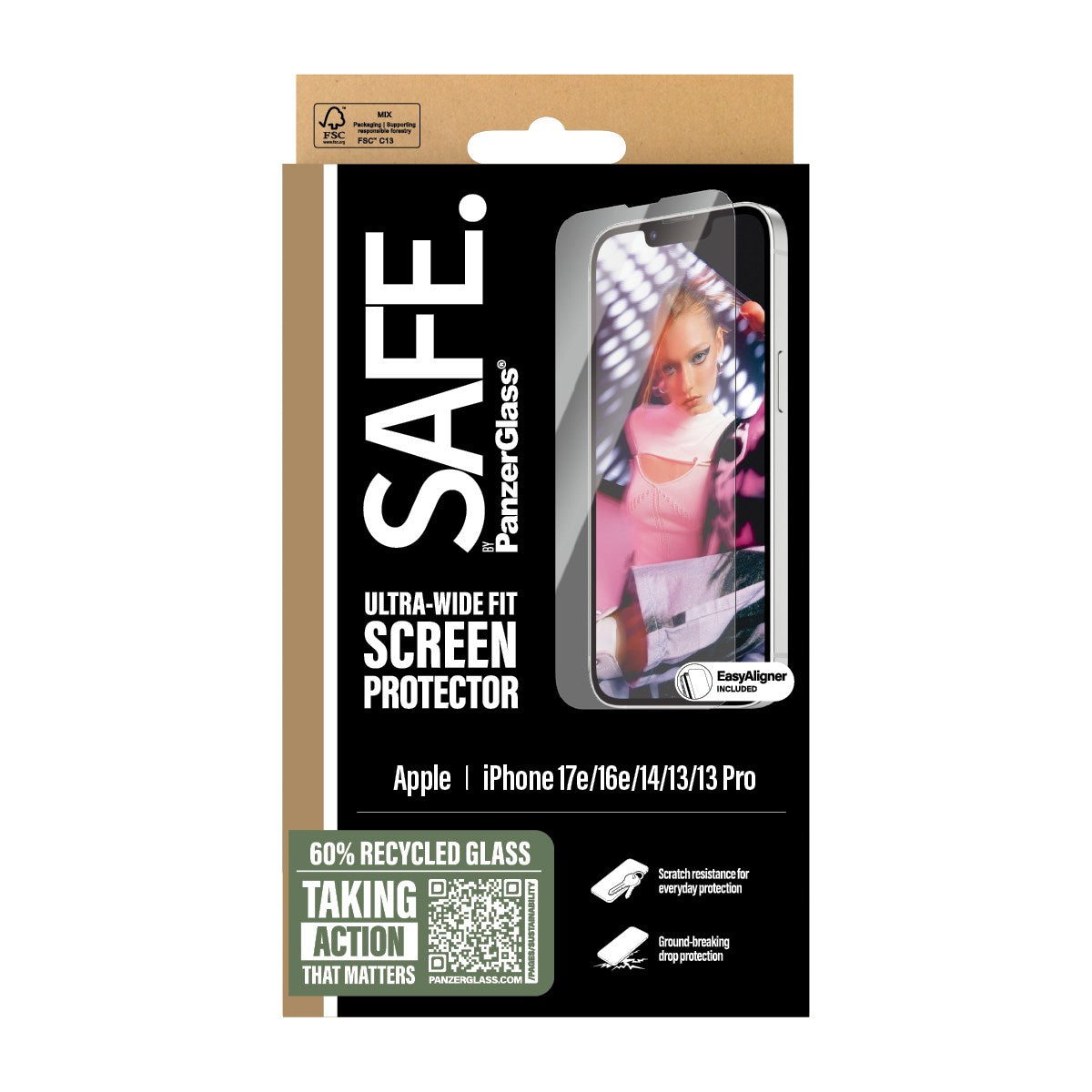 safe-by-panzerglass-displayschutz-f-r-iphone-17e-16e-14-13-13-pro-mit-easyaligne image 3